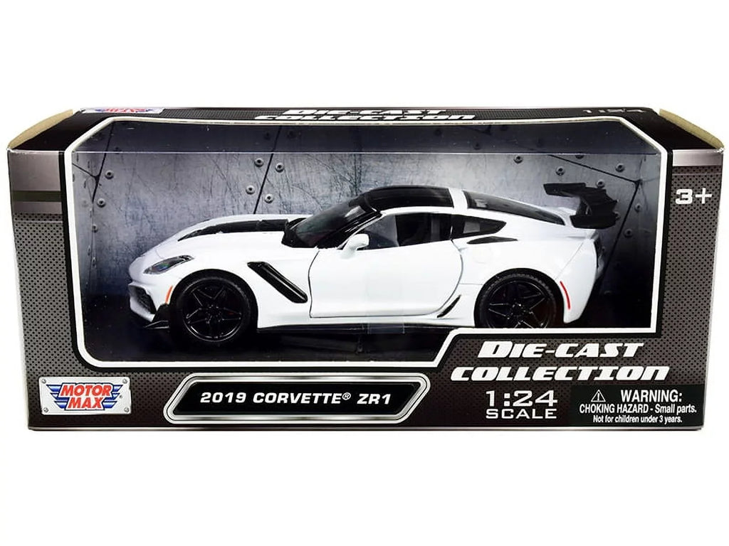 Model 2019 - scale Car Toy White - Diecast Max Corvette 79356WH Motor Chevy ZR1, 1/24