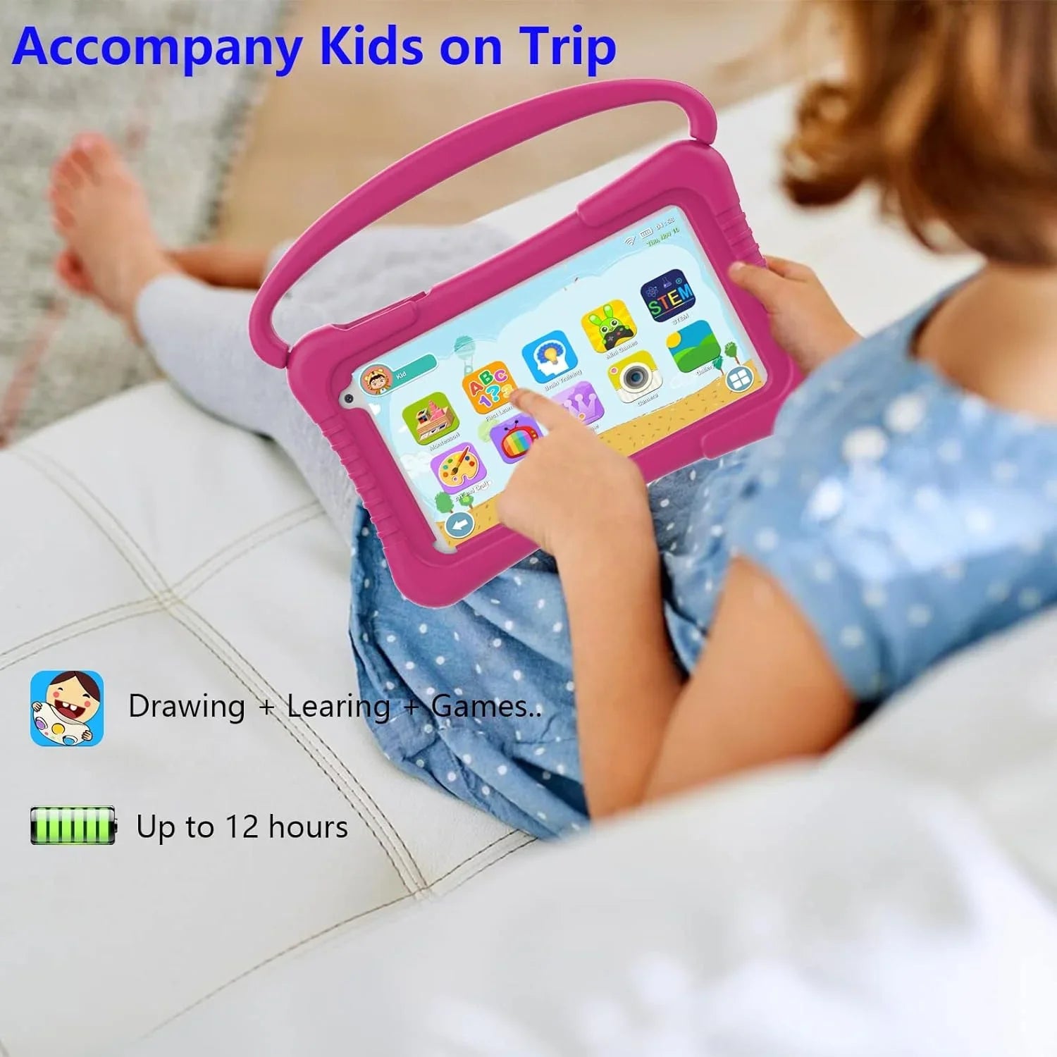 Netflix Control, Kids 32G Android WiFi Tablet Games Educational 7 Tablets with Dual Tablet YouTube Pre-Installed inch for Kids Software 11 Camera Parental Tablet Kids Toddler Kids Kid-Proof