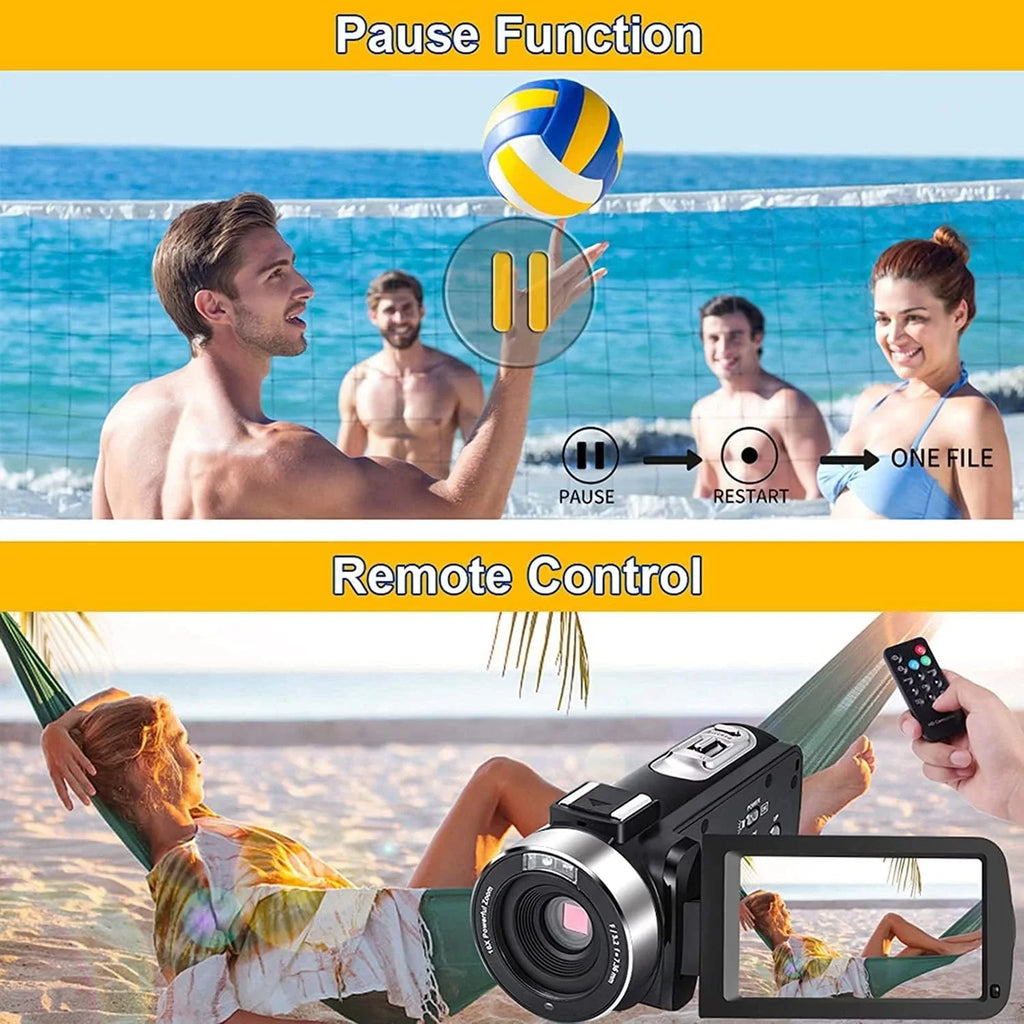 Screen Zoom HD IR 30FPS Camcorders Night Control IPS 2 1080P Camera Camera Vlogging Vision Full Remote Video Camcorder Inch Recorder Camera MP 24.0 Batteries with 3.0 16X