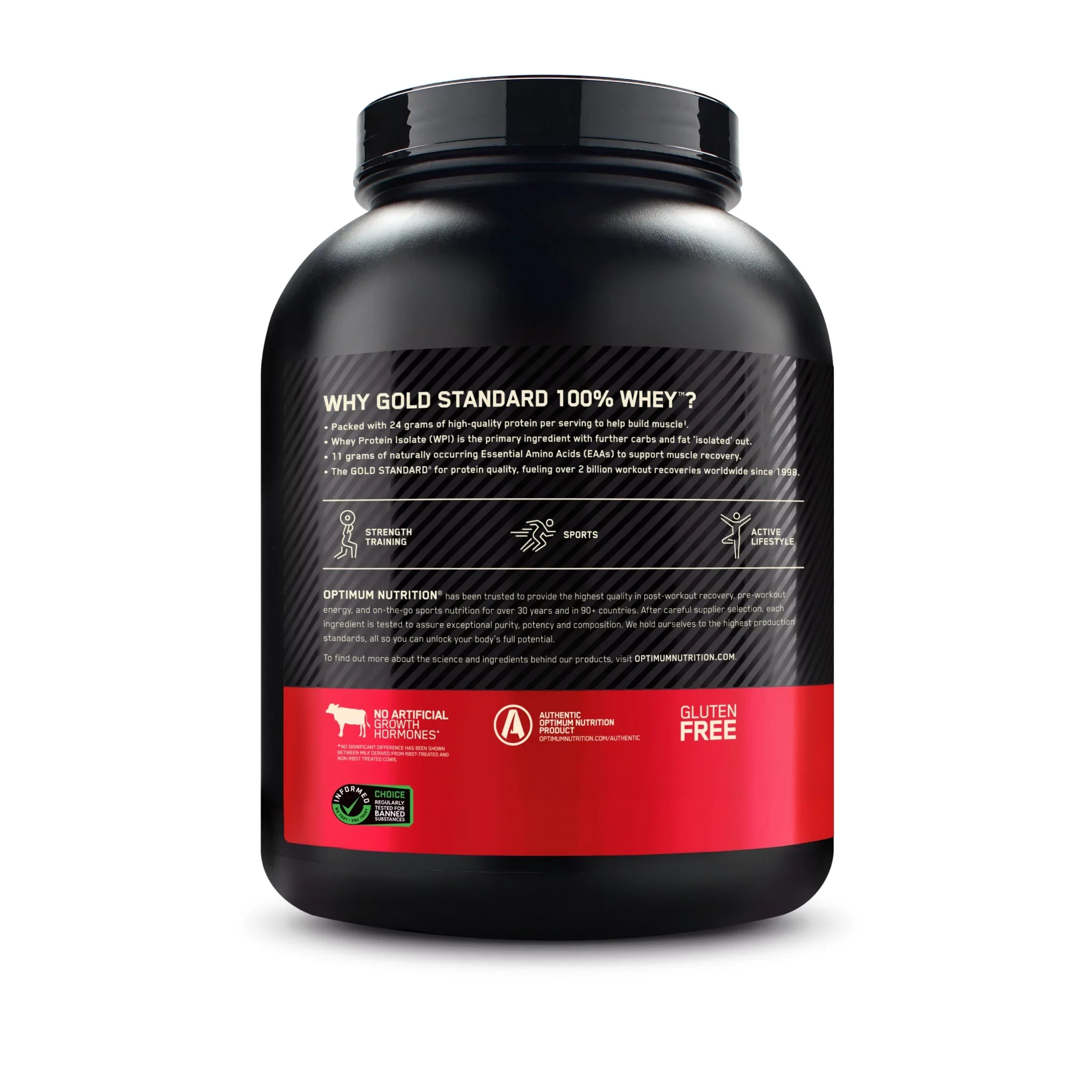 Protein Powder, 100% Nutrition, 4.94 Whey Standard Mint, Servings lb, Gold 70 Optimum Chocolate