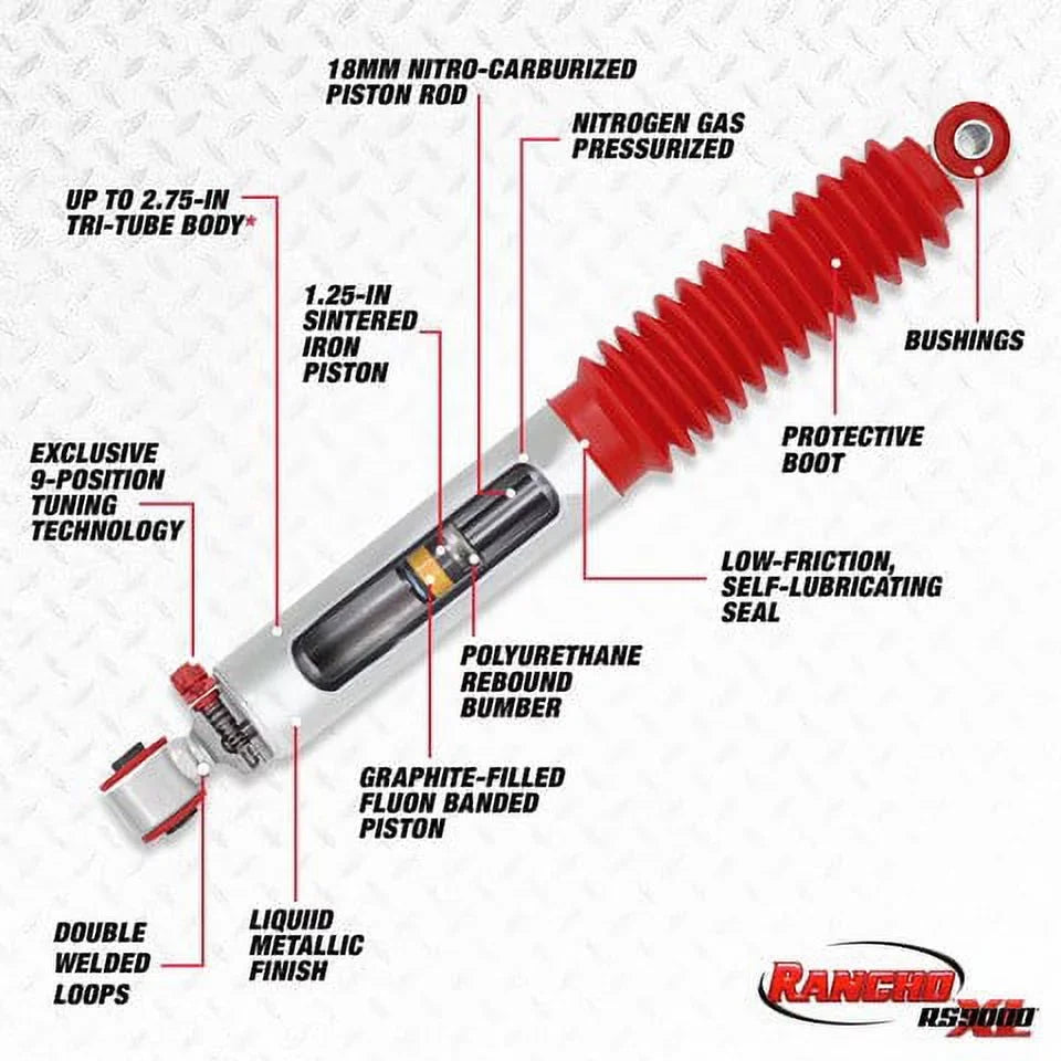 FRONTIER NISSAN FRONTIER RS9000XL 2016 Fits 2019 NISSAN SV/PRO-4X, Absorber SV RS999311 Shock select: Rancho