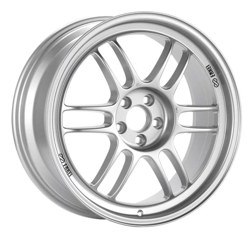 28mm 14x7 4x100 Enkei Offset RPF1 54mm Wheel Bore Silver