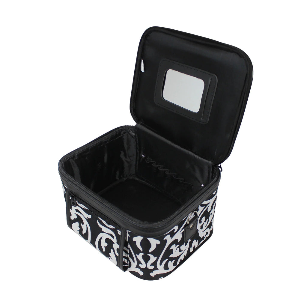Pink Case Traveler Set Cosmetic Damask 2-Piece Trim World -