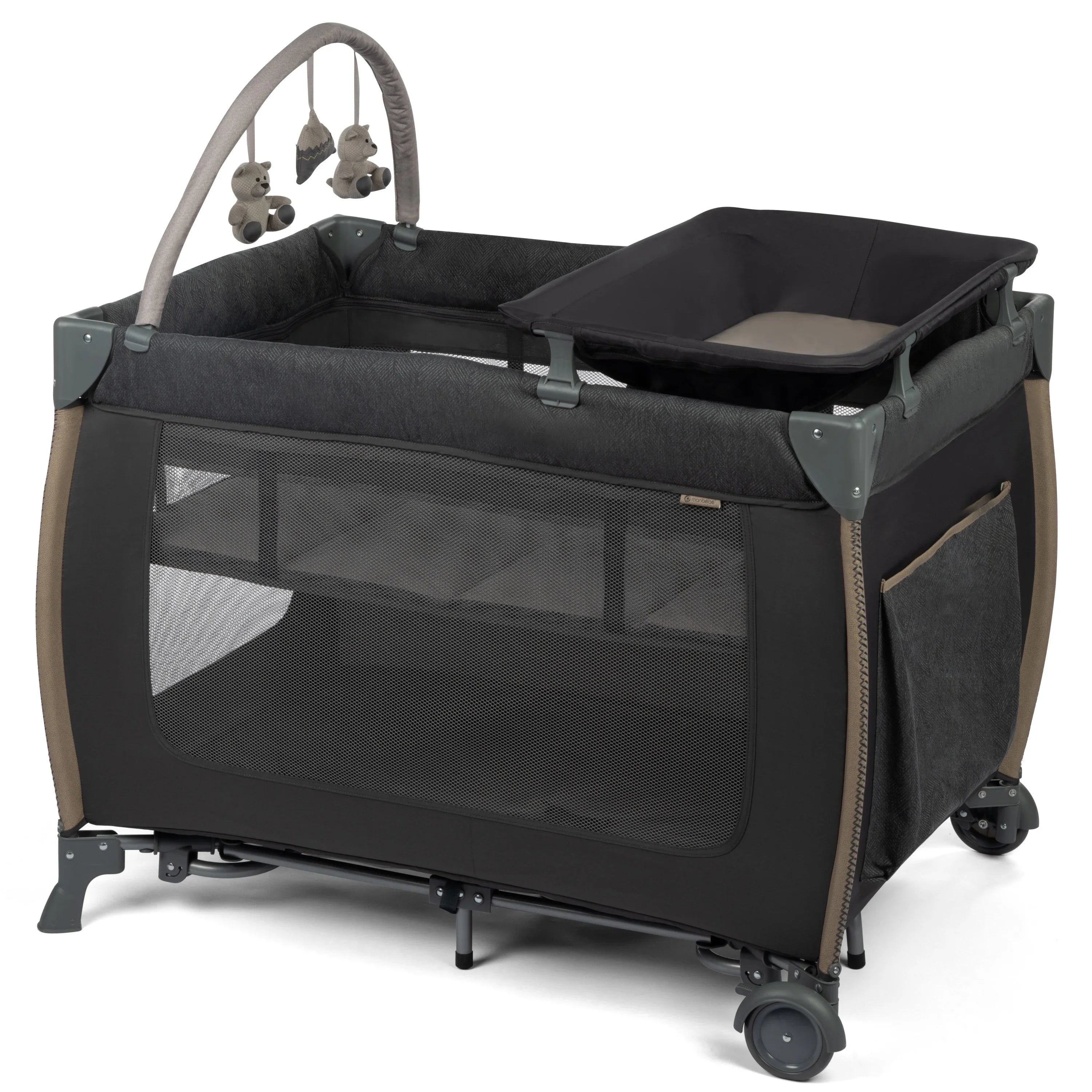 Full with Monbebe Point Rocking Bassinet, Size Castle Yard Play