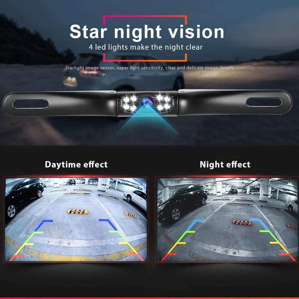 Reverse Rear Camera Night Backup Car Camera Rear License HD Camera Ultra View Waterproof Vision,podofo Plate HD