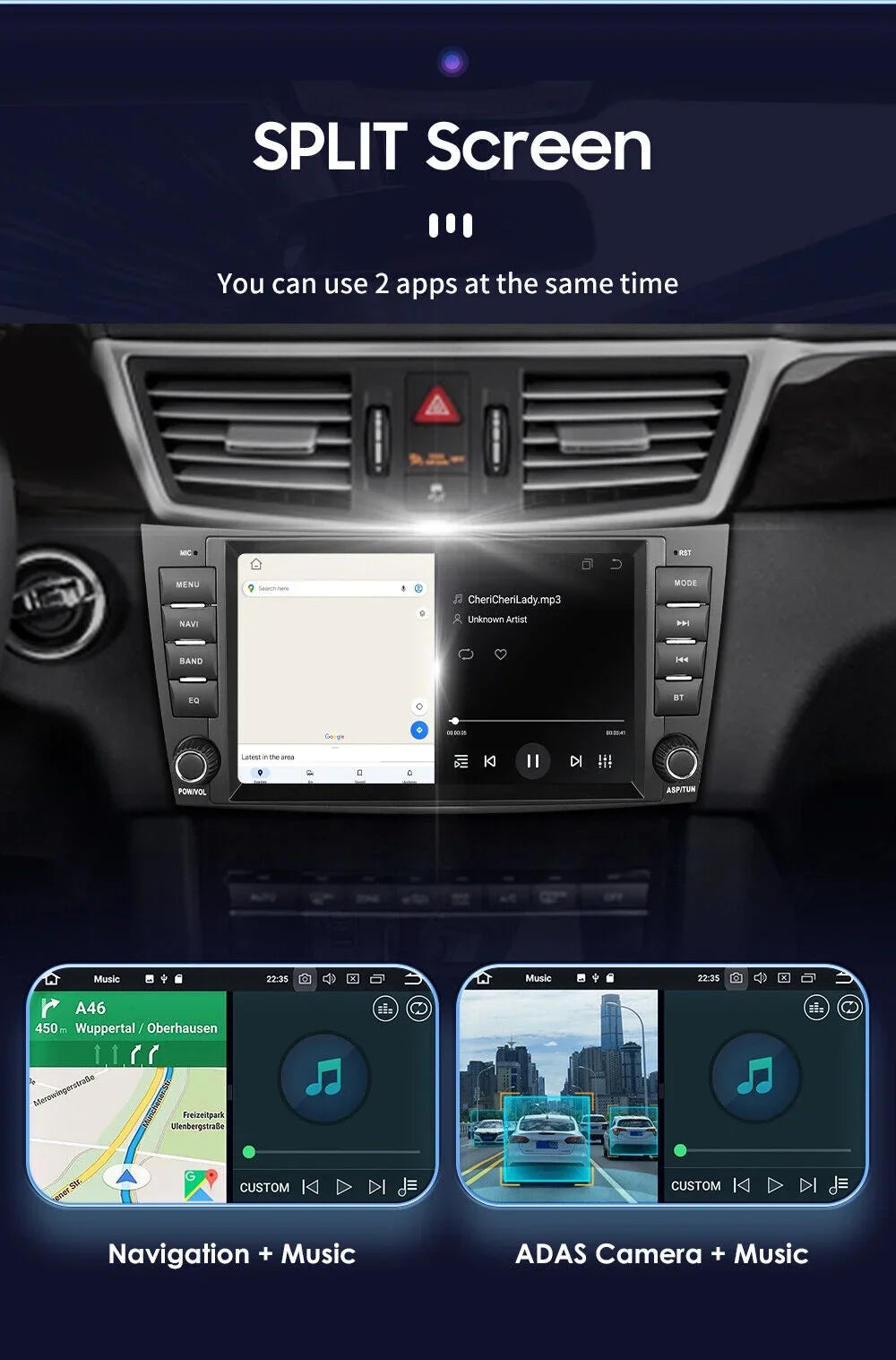 1280*720 Benz Stereo GPS Mercedes for E-Class 8" Nav Car Radio W219 DSP Carplay