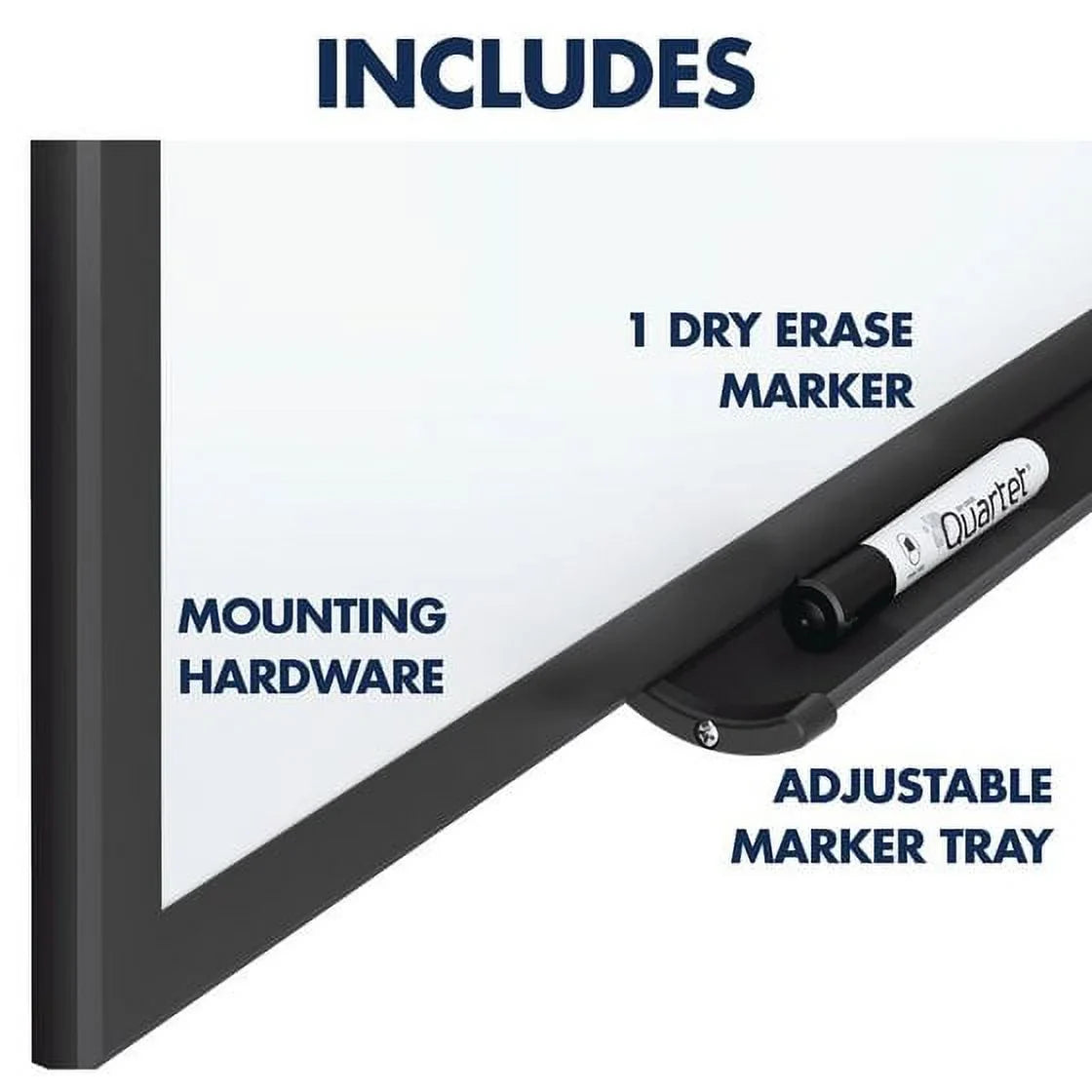 4 48 Dry-Erase x x 8 Magnetic Nano-Clean Board Quartet Aluminum Classic Black 96