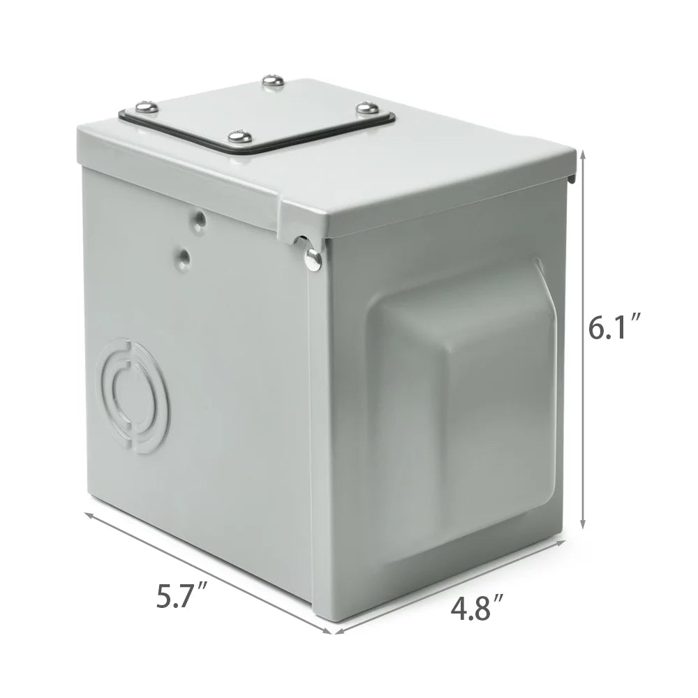 Lockable Box Plug, Motorhome Weatherproof MICTUNING Enclosed Power Travel Power RV 14-50R Gray Panel 125/250V, 50 RV Amp Outlet Camper Box Trailer NEMA for Outdoor RV Electrical Receptacle