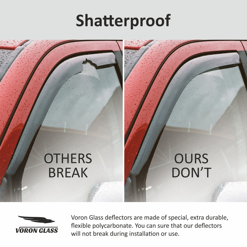 Seltos Visors, Glass for in-Channel Window Window Vent Rain 4 Extra 200551 Guards Pieces Durable - 2021-2024, Voron Deflectors, Kia