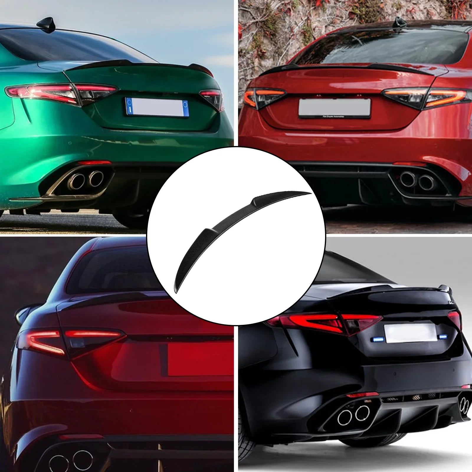 Honda Sedan Spoiler Civic VEVOR Wing Replacement Trunk 2011) Style - for ABS Rear 4-Door Boot Lip FRP(2006 MG