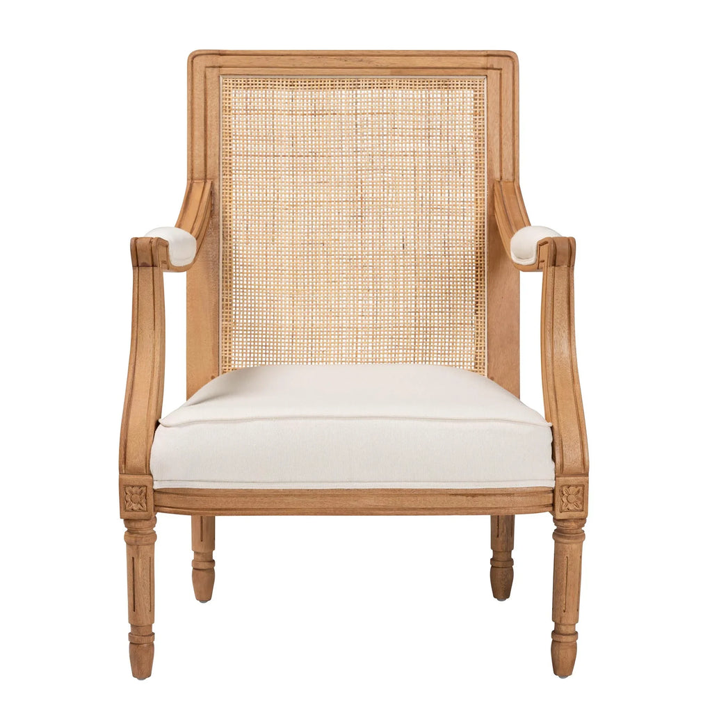 Fabric Traditional Studio Garridan French Accent Baxton Finished Honey Oak and Chair Beige Wood