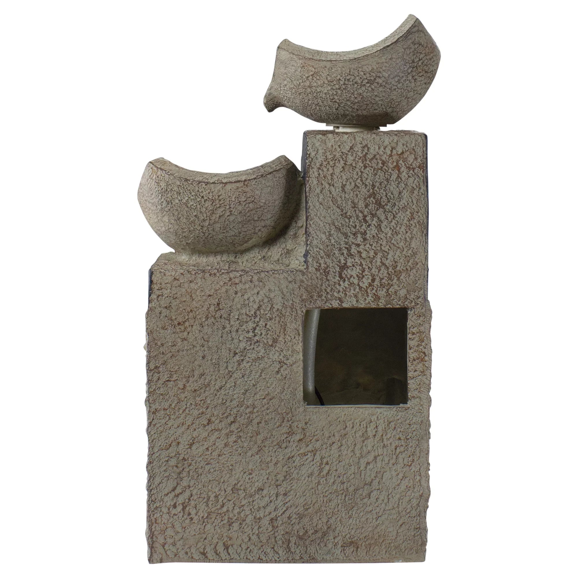 Bowl Outdoor LED Fountain 3-Tier Northlight Lighted 21" Water Cascading
