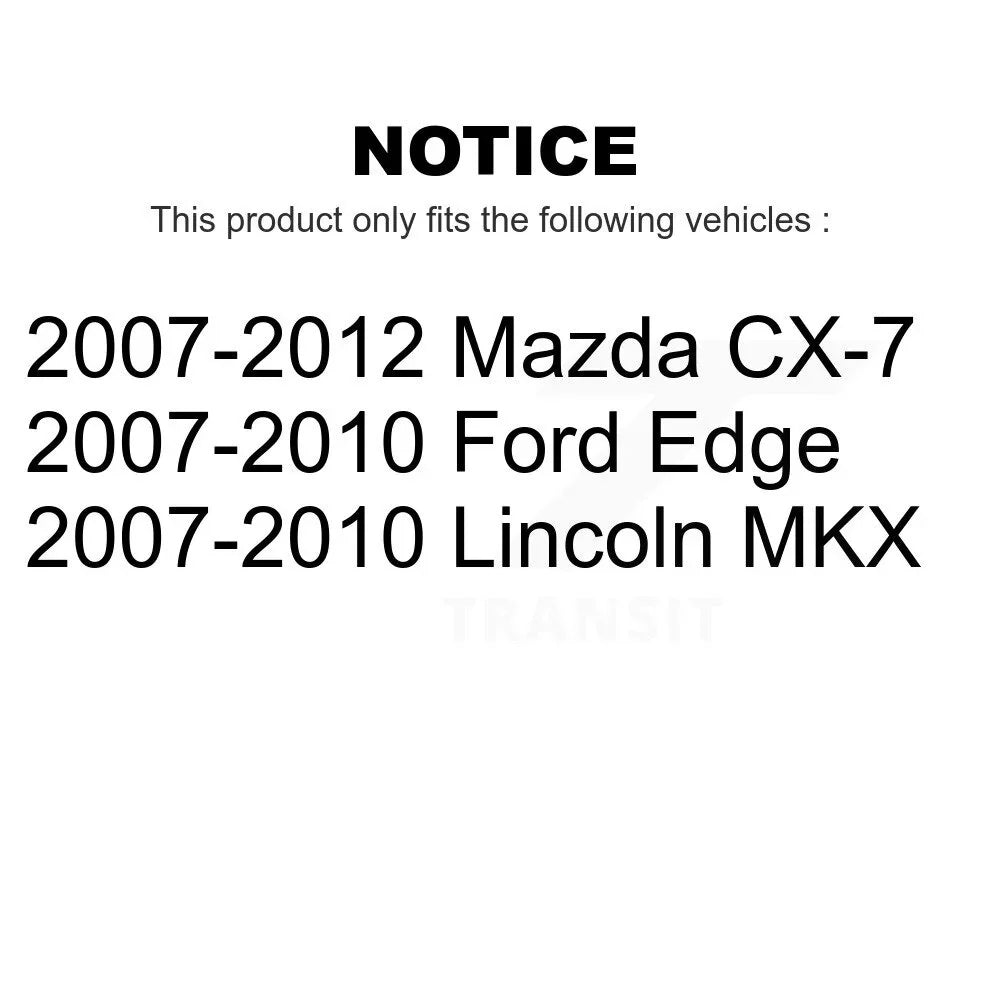 Edge K8-100855 CX-7 Pair Rotors Ford Rear Brake Lincoln Mazda For MKX Disc