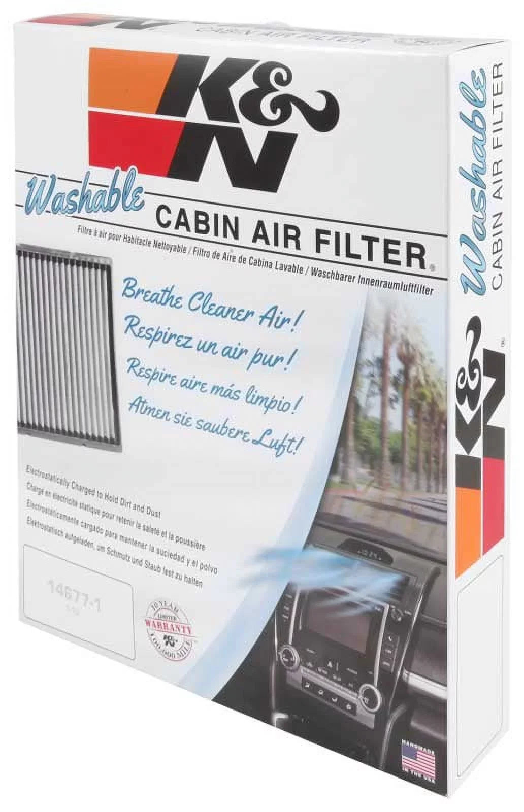 Air Hyundai & Cleans Cabin Reusable Washable and Air Filter Kia, Incoming your K&N VF2014 Freshens for