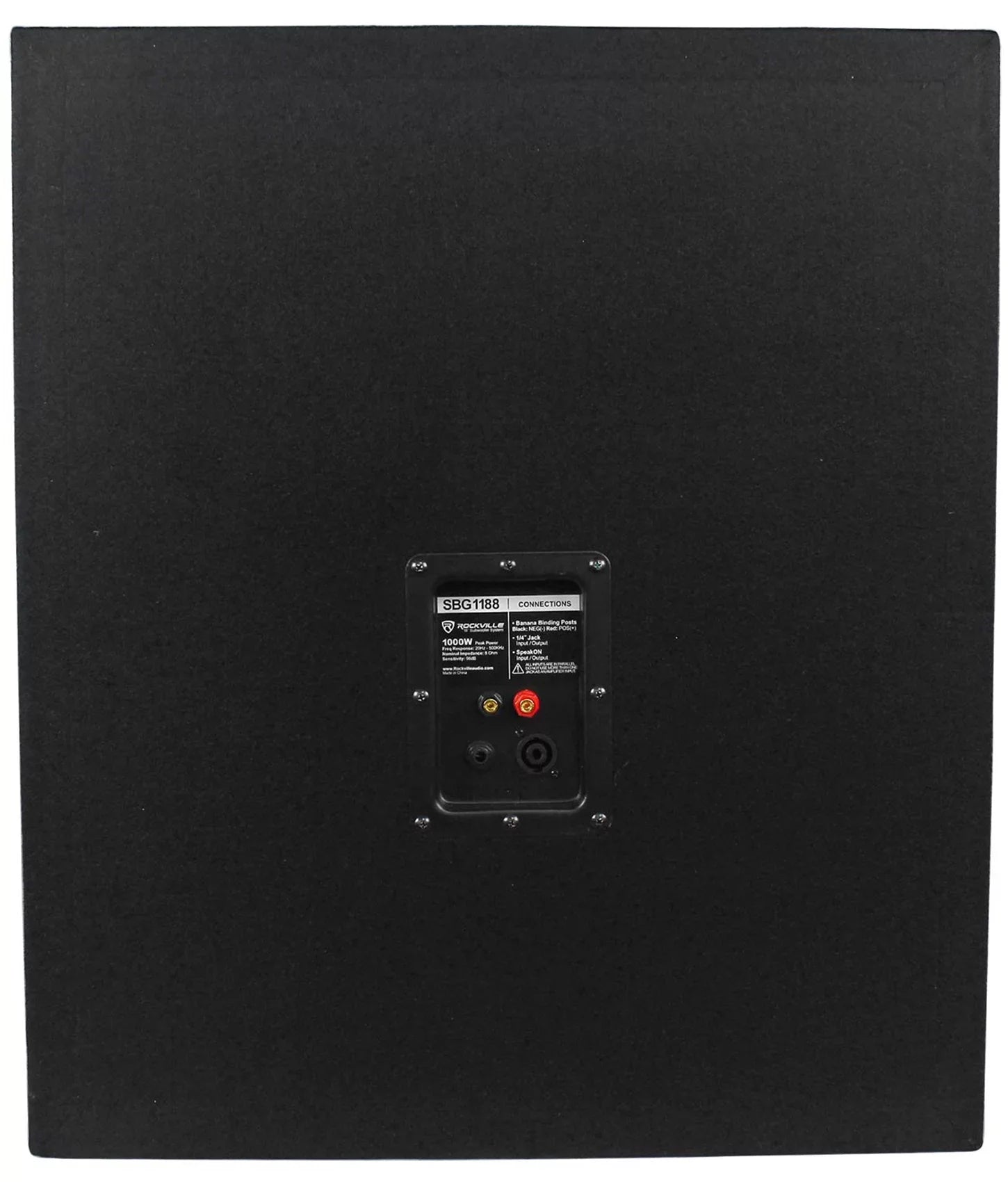 Pro PA Rockville Amplifier+Cable Subwoofer 2-Channel 18" SBG1188 Sub+5000w DJ