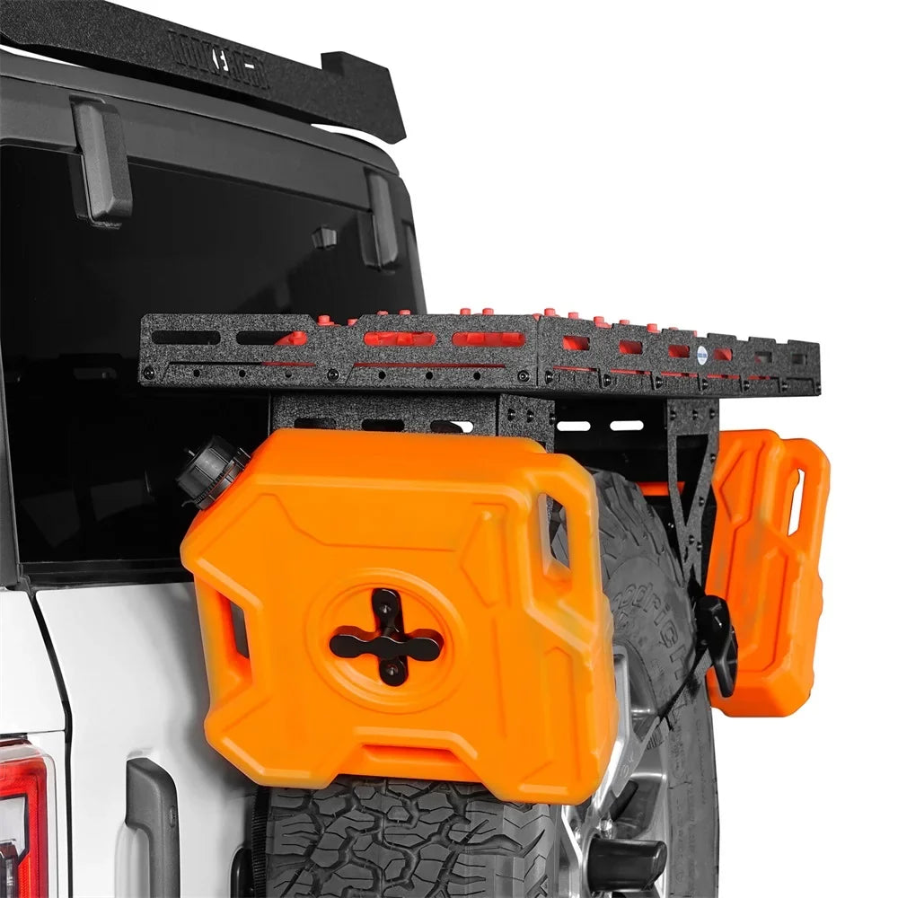 YJ Jeep Spare Wrangler Road JL 1976-2024 Bronco Tire Fit Basket Utility RV Ford Hooke TJ JK
