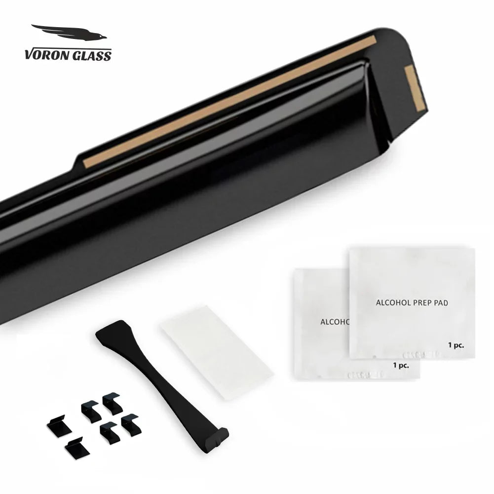 230095 Window SuperCab Vent Rain Pieces Voron Window F150 in-Channel (fit F250-F550 Guards Extra Deflectors, Visors, Ford 4 Durable Glass Ford for 17-23), 2015-2020 - for