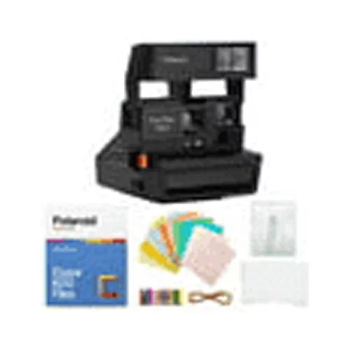 Color OneStep 600 Film Polaroid with & Accessory Flash Bundle Instant Camera 600