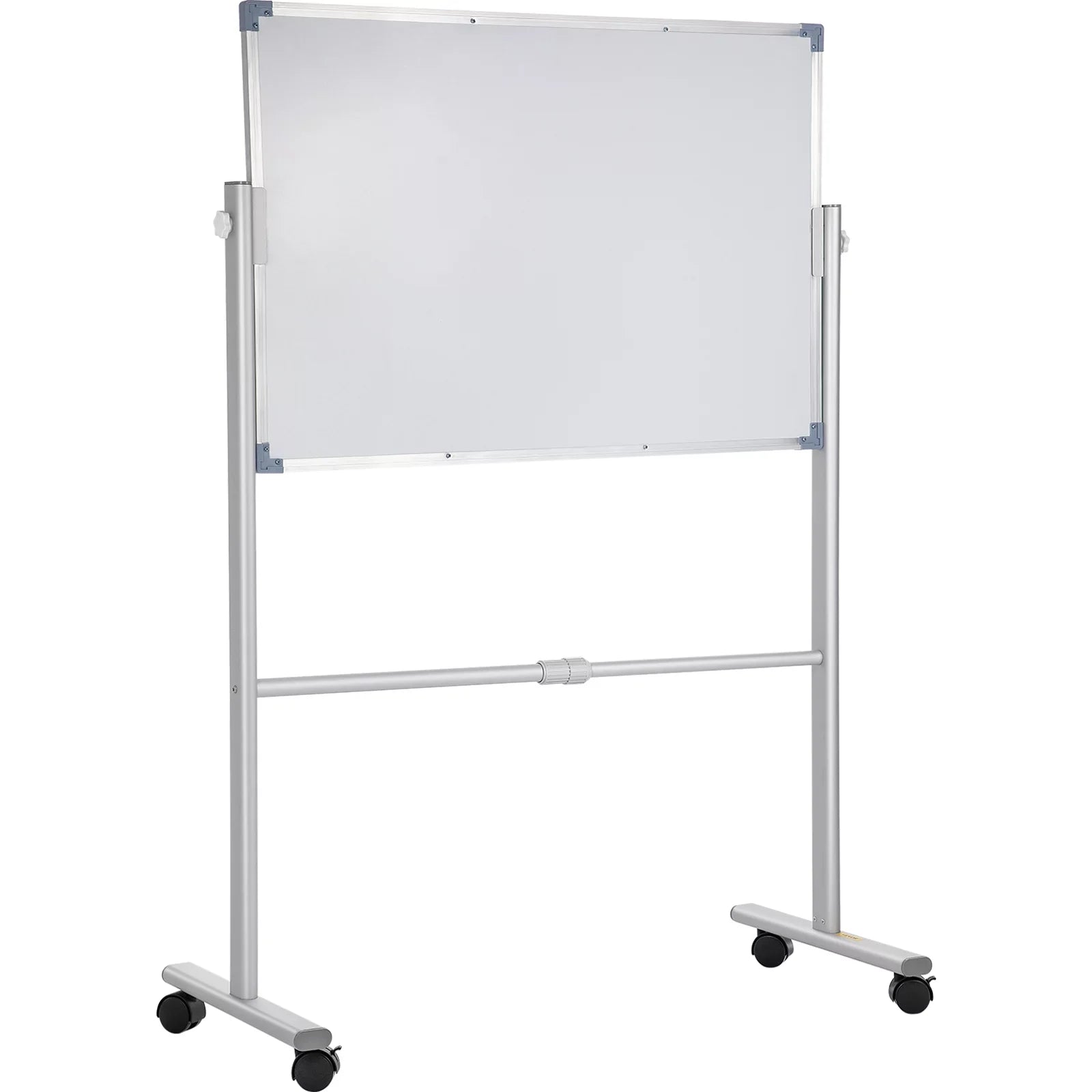 Home Rolling Double Mobile Board Frame Aluminum Sided Dry w/ Adjustable 360 Erase School BENTISM Stand 24" Reversible 36" Office Wheels Lockable Swivel x Whiteboard with Height for Magnetic and