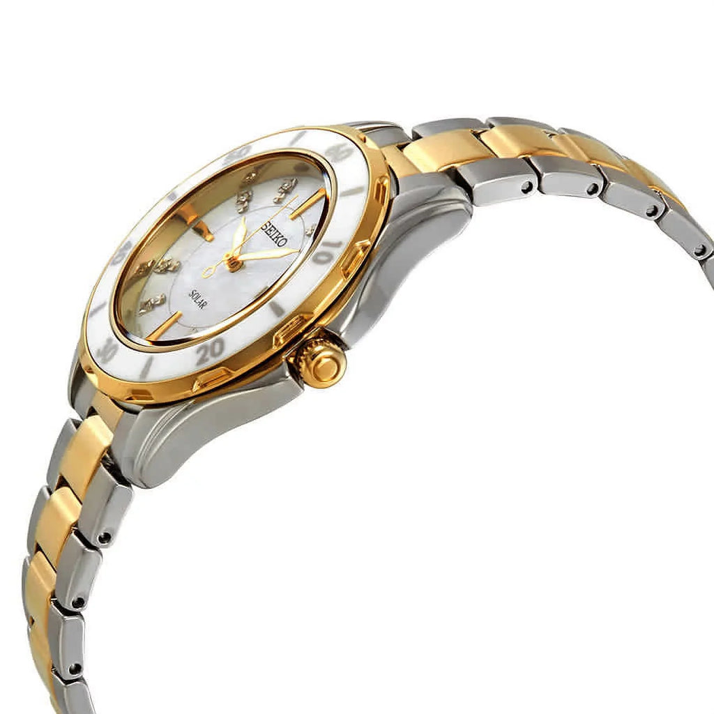 Pearl Seiko of Watch Dial Tone Accent Diamond Solar Two Mother SUT338 Women's