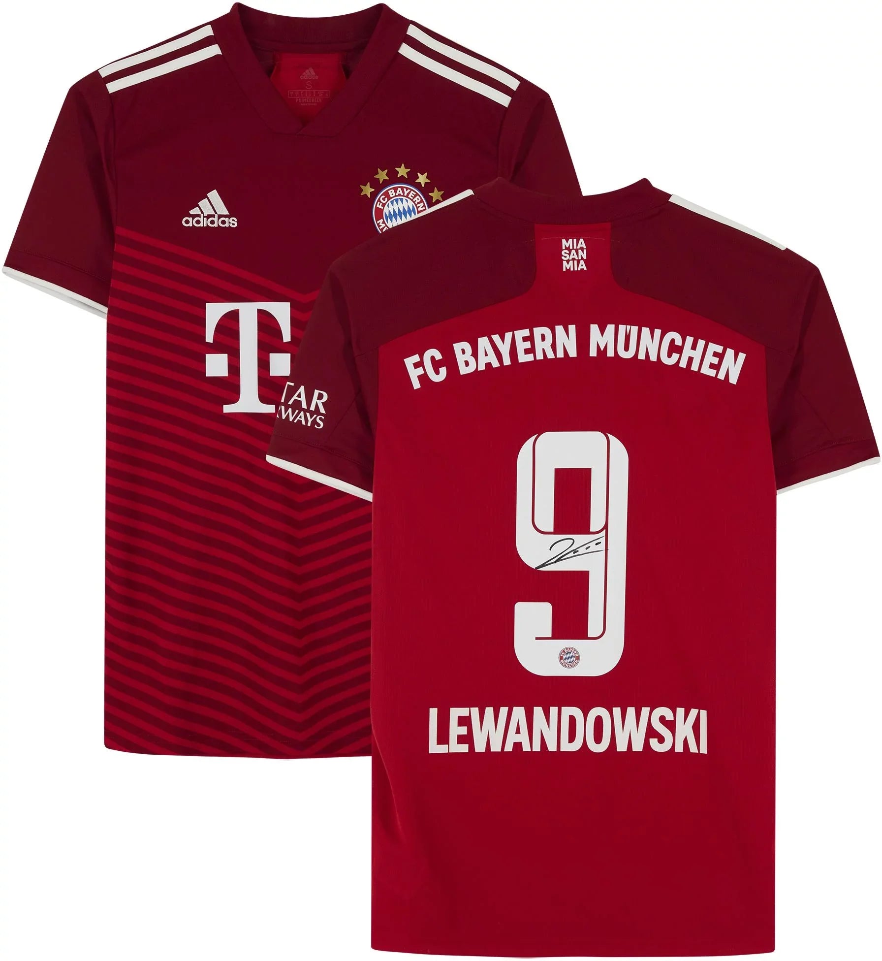 Red 2021 Robert Munich Adidas Bayern Lewandowski Fanatics Jersey -2022 - Certified Authentic Autographed