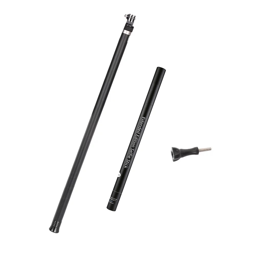 Inch Black(2018) Replacement 2.7M/106 Handheld Selfie Lightweight One Long 10/9/8/7/6/Hero for Stick Hero Fiber OSMO 5 Ultra C GoPro for Replacement Pole R Carbon Extendable Action Monopod