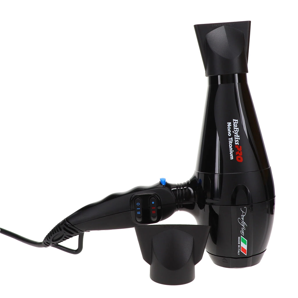 Full-Size Dryer BaBylissPRO Black Titanium Portofino Nano