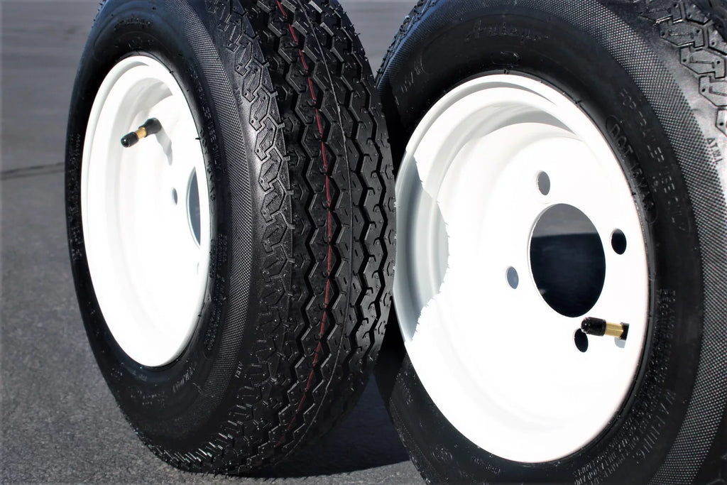 and C Trailer Tire White Antego Load 2-Pack Tire Wheel Rim Antego 480-8 Wheel 4 Lug on 4.80-8