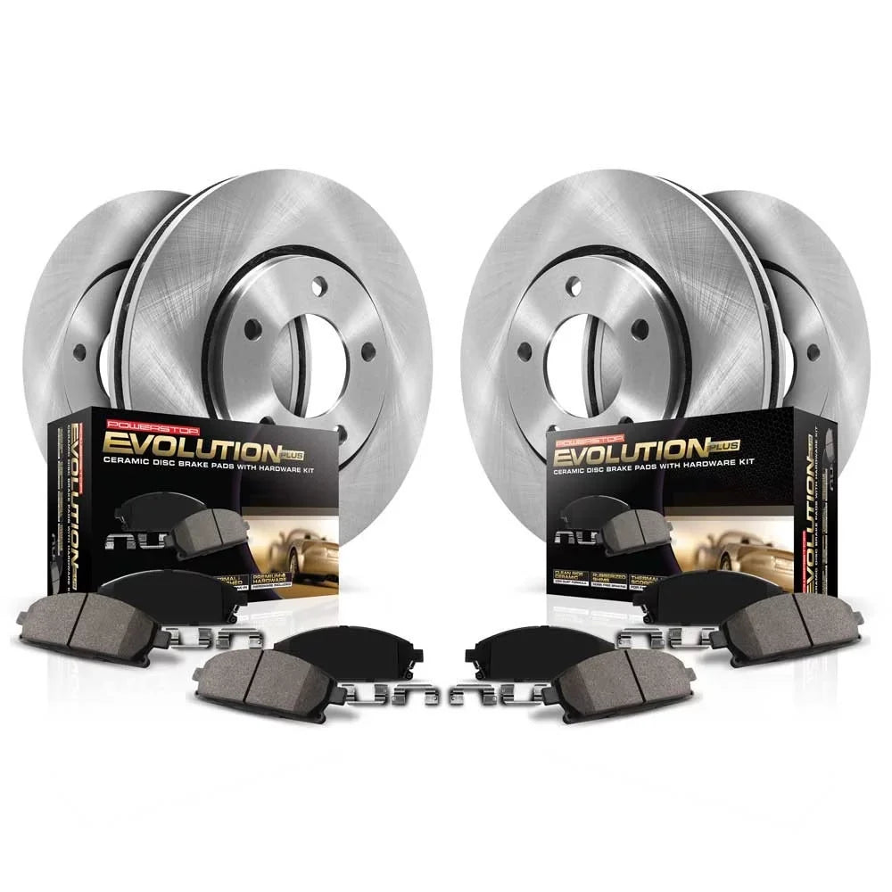 Fits Rotor Stop and Stock Front KOE8359 Sentra Nissan and Power Replacement Rear 2019 Pad Brake Kit