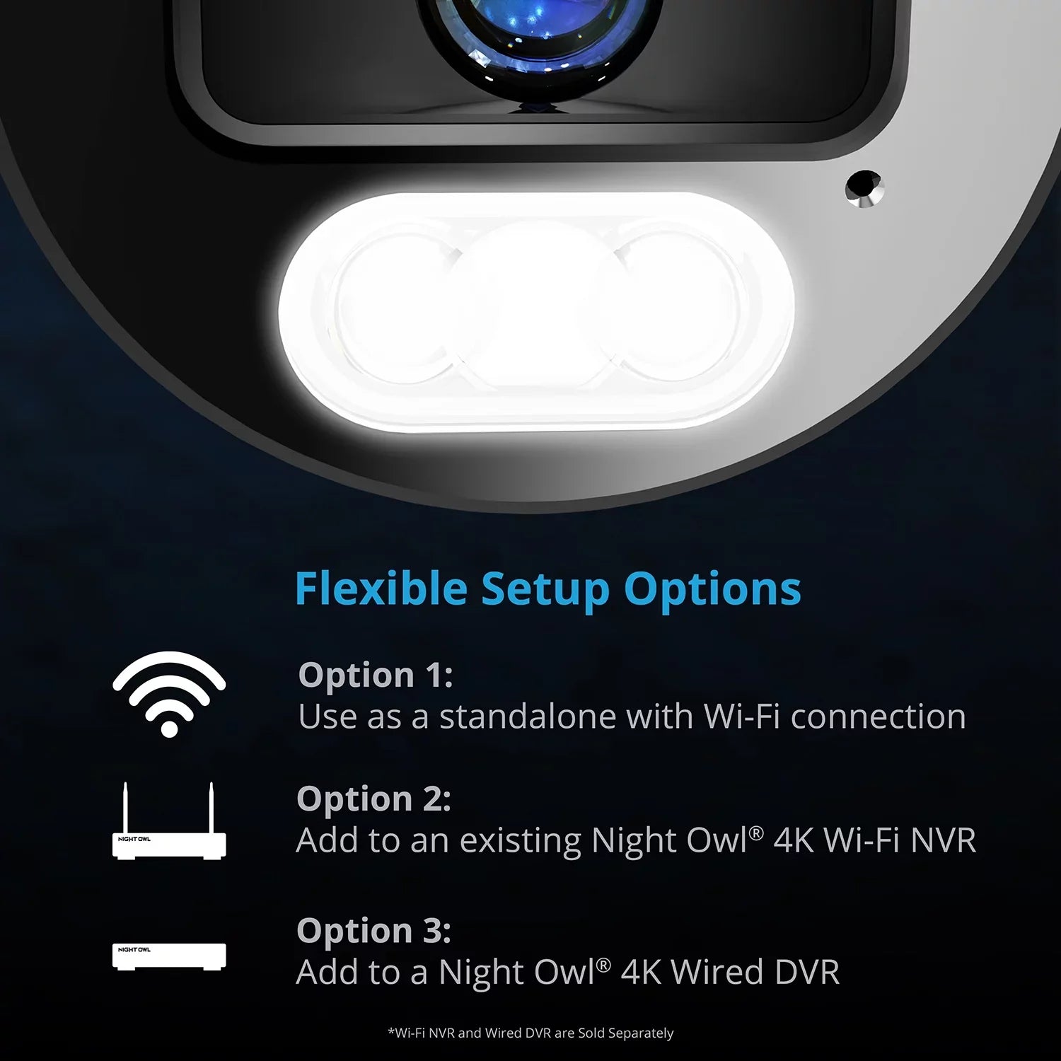 Audio with Wi-Fi IP Camera Owl HD 4K 2-Way Night