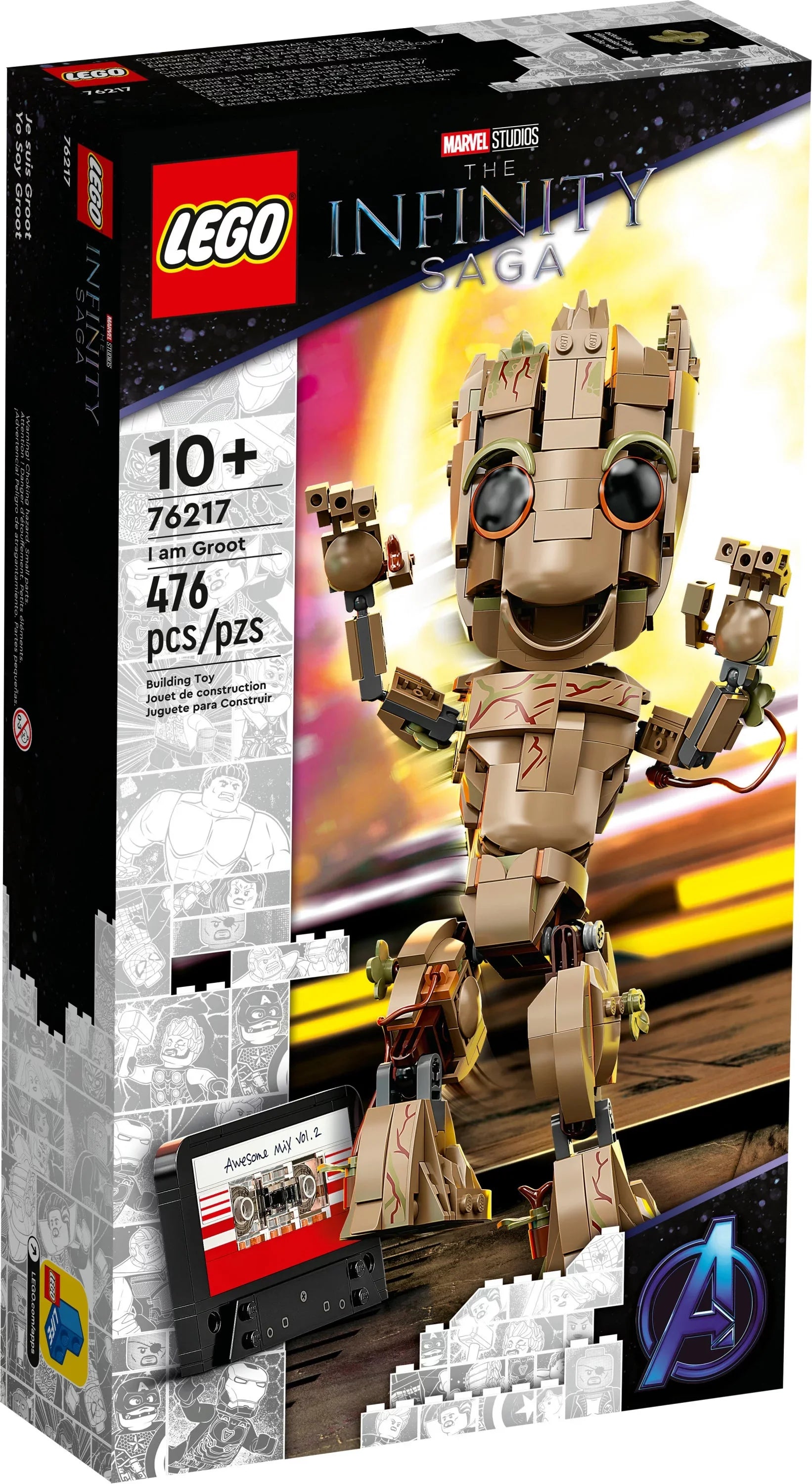 Guardians Groot Groot 76217 Collectable Idea Figure, of Baby am the I LEGO 2 Set, Toy, Gift Model Marvel Galaxy Buildable
