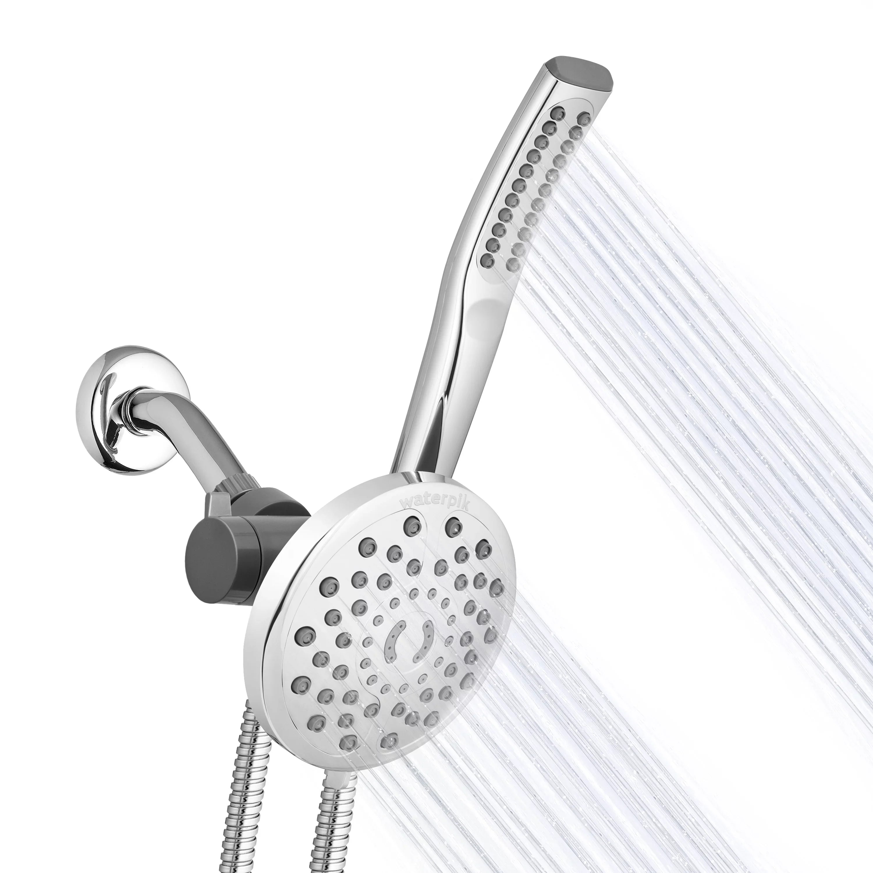 Shower Waterpik Chrome, Spa Massage, Combo with PowerWand XIB-633E-SBX-183ME PowerPulse