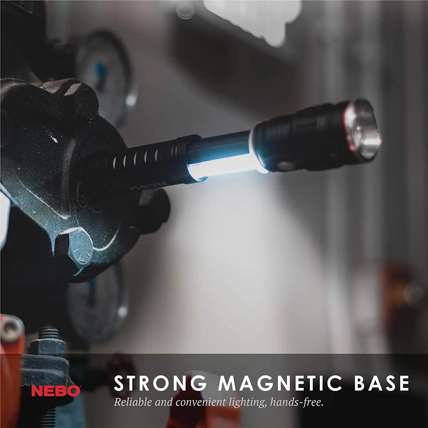 King Light, & Work NEBO Flashlight Base Durable, Magnetic Slyde Camping with Everday Flashlight, and Bright, Carry Light LED 4 C.O.B. Work Rechargeable Light Modes, and Flashlight