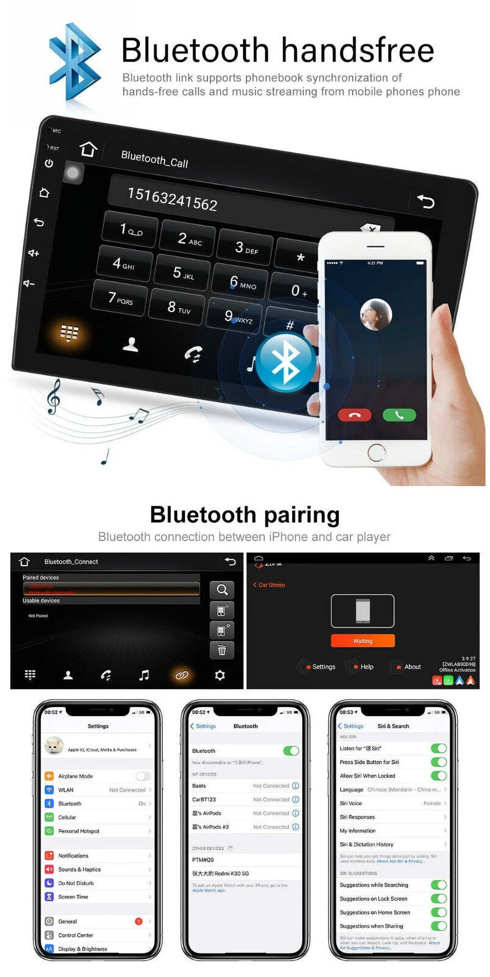 2+32GB 2005-2015 NAVI GPS Fit Radio Stereo Toyota Tacoma Android Car IPS BT 9" 13 1280*720 Carplay