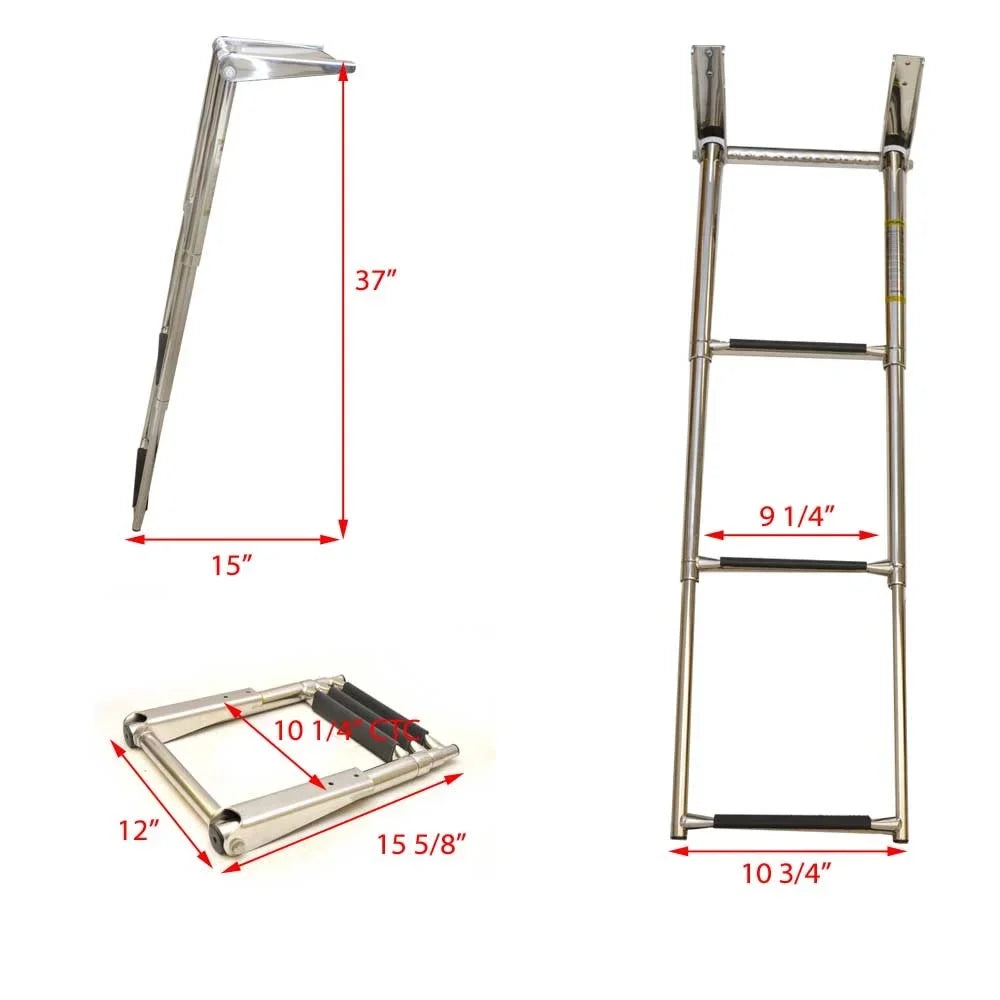 ladder Step Boat LDH-3 | Stainless Challenger 3 Hardware Telescoping