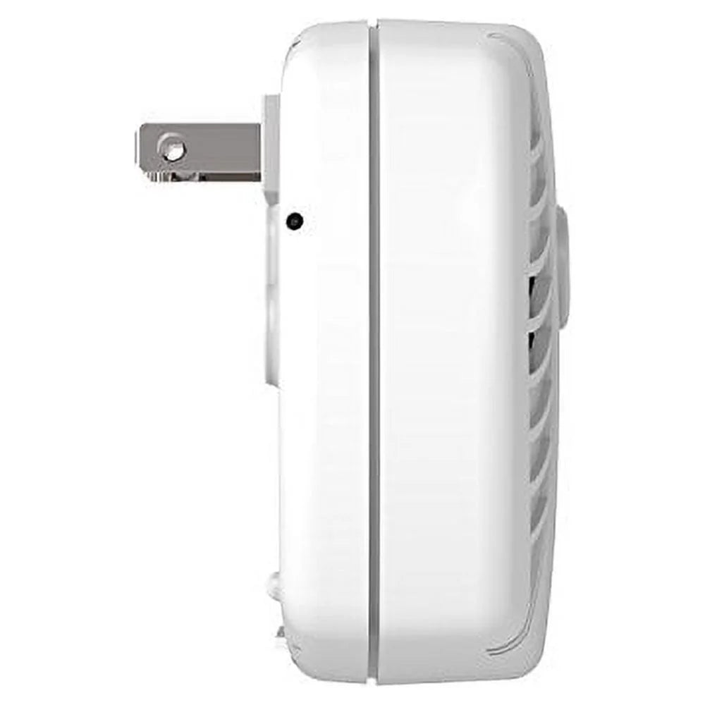 , Alert CO605 Backup Detector Carbon Battery with Monoxide White Plug-In First