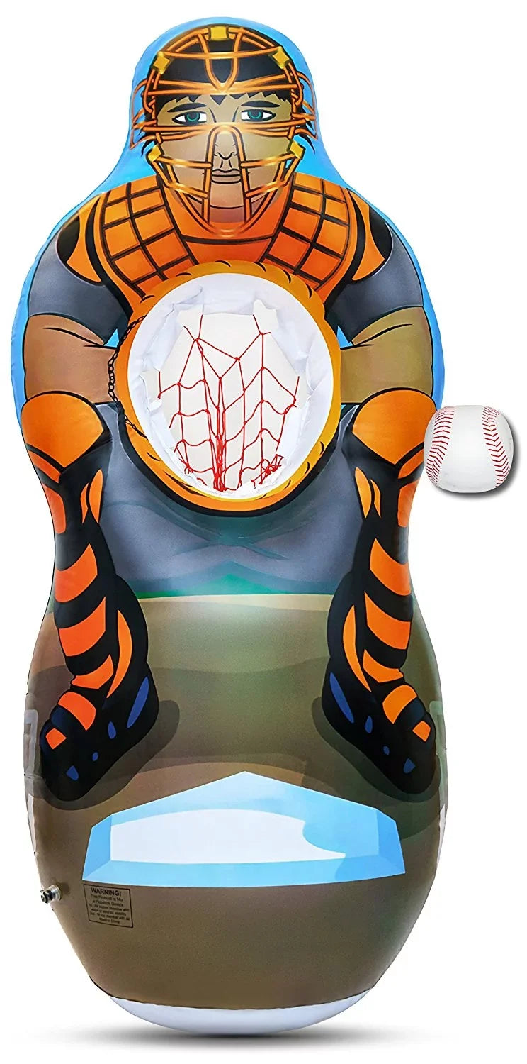 Includes Foot 2nd Target Tall One Target Football Side), Mini on Set - and on and Inflatable Inflatable Sided & Baseball Mini 5 Player Two Baseball side Soft Baseball Catcher a Football one (Football