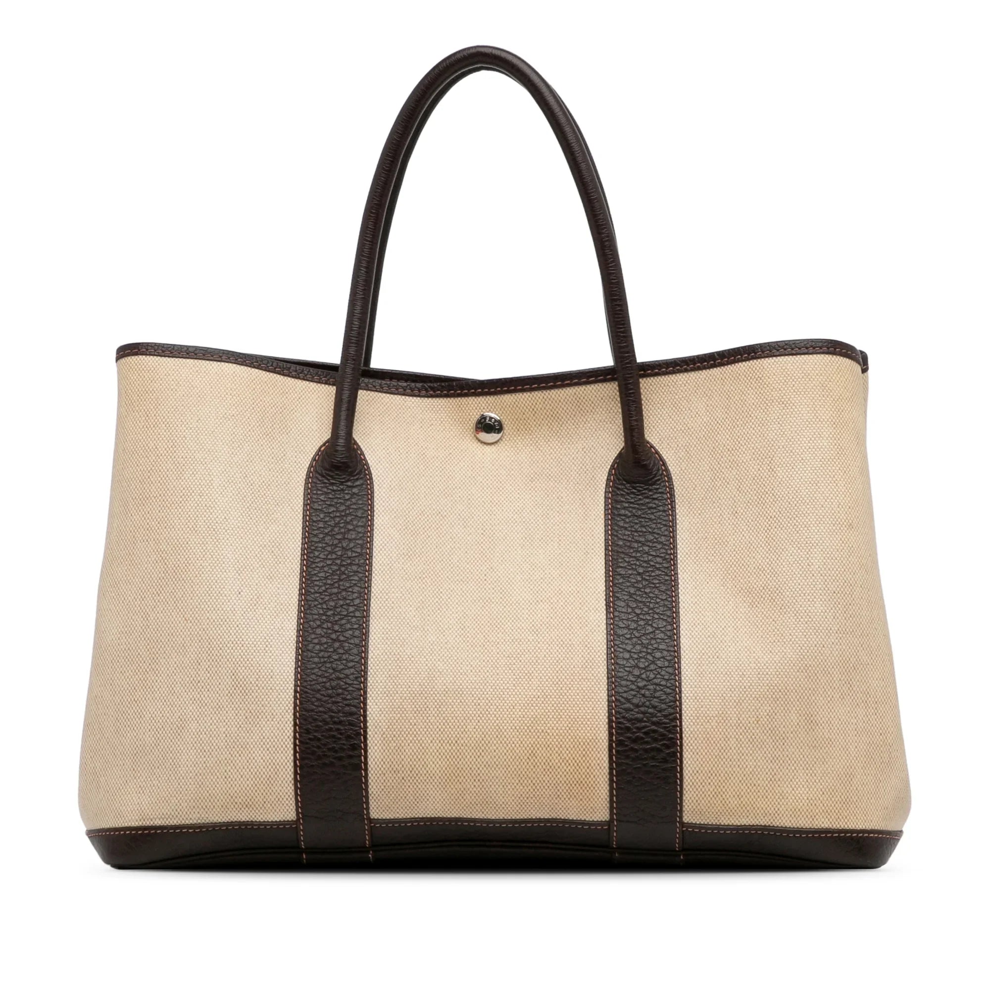 Hermès Party Tote (Good) Unisex Bag Pre-Owned Brown Garden 36 Canvas Toile Fabric Authenticated