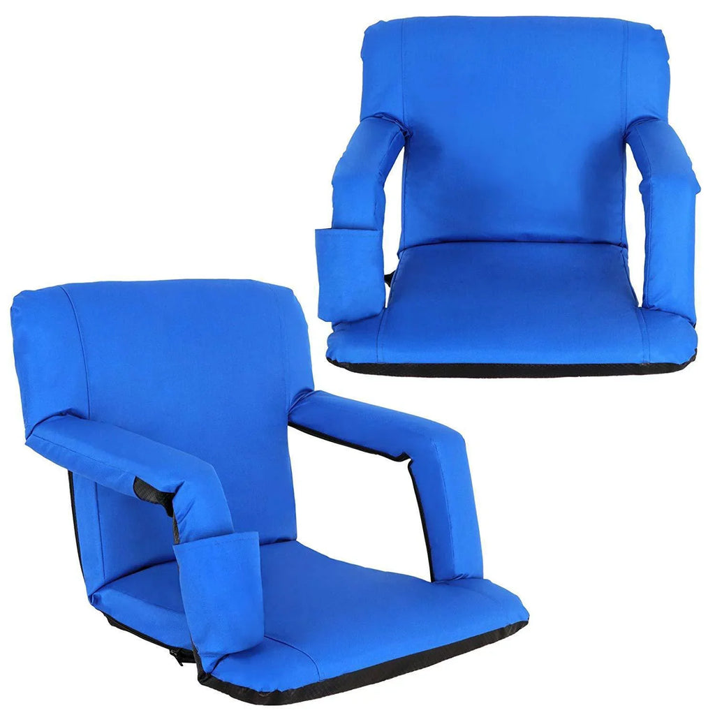 Water-resistant - Tiltable Stadium 10 Positions with Seat ZENSTYLE Durable Blue Cup Holder