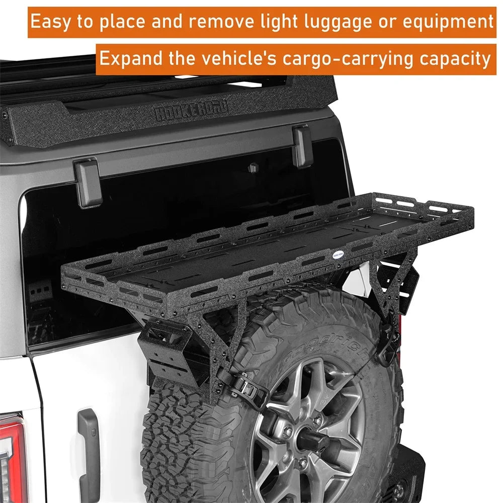 YJ Jeep Spare Wrangler Road JL 1976-2024 Bronco Tire Fit Basket Utility RV Ford Hooke TJ JK