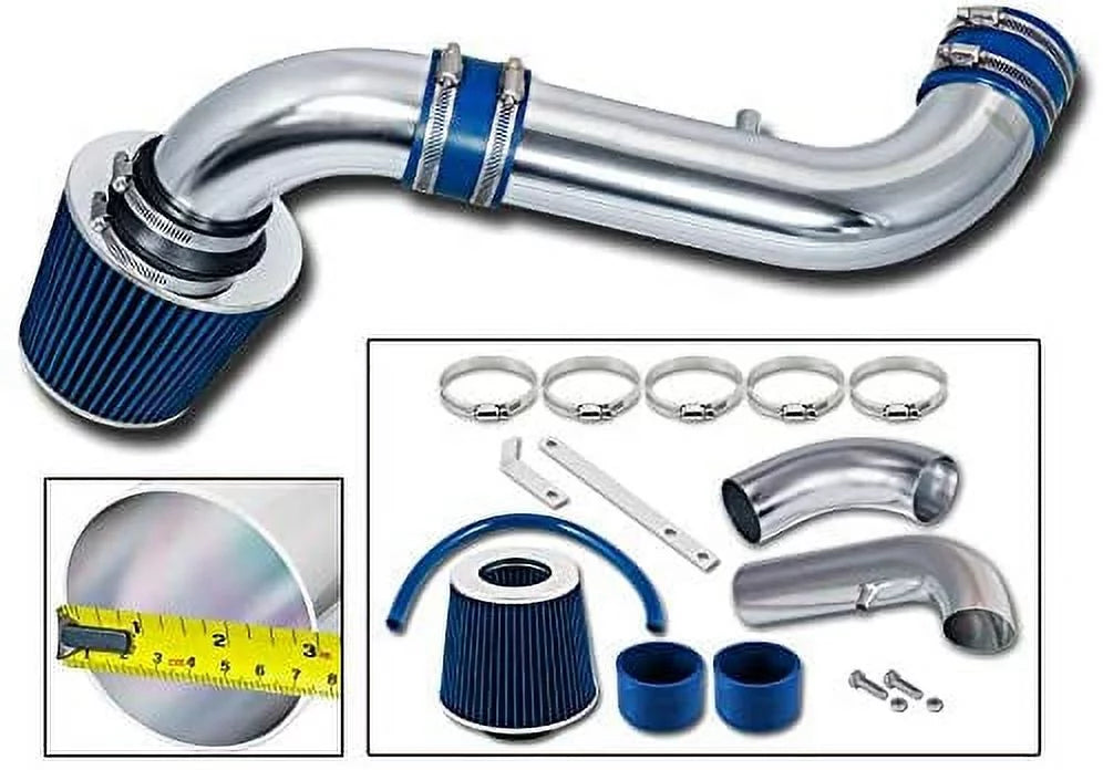 Compatible Racing Intake 3.7L Filter Air Kit Dodge Durango/Dakota + Short Rtunes Combo Ram 00-02 4.7L BLUE For