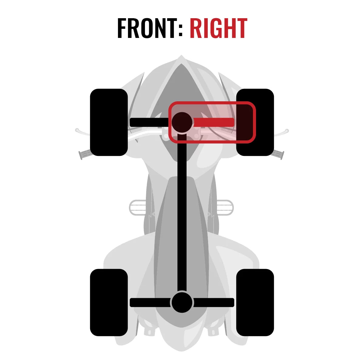 Front with Maverick 1000 - Sixity Right Axle compatible DPS 4X4 XDS XT Can-Am 2015