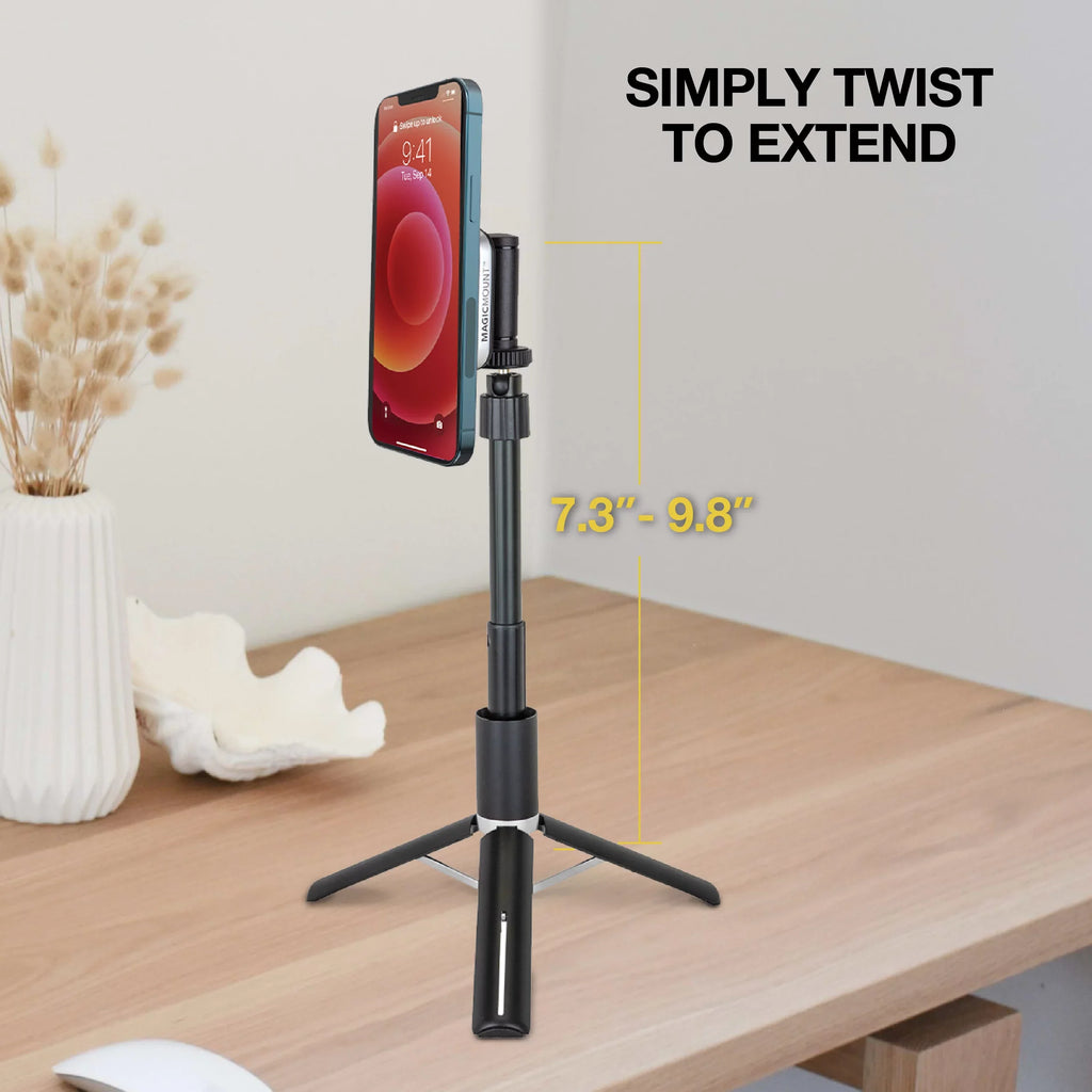 2 with Phone Tripod/Selfie Adjustable MP2TR1-SP Mount Black Pro Stick MagicMount Scosche Arm,