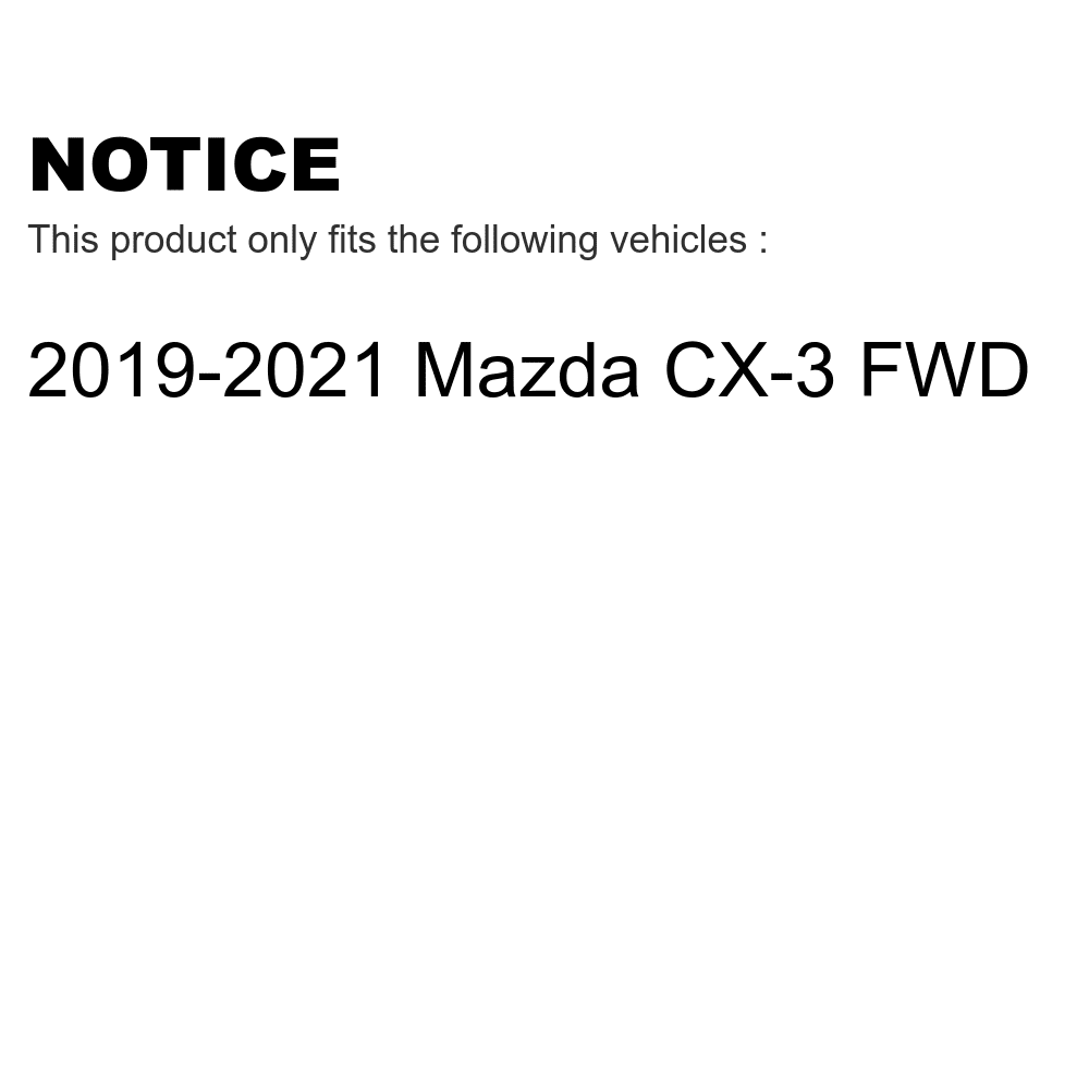 CX-3 Rear Pads K8S-103128 And Brake Disc 2019-2021 Front FWD Rotors For Auto - Kit Semi-Metallic Transit Mazda