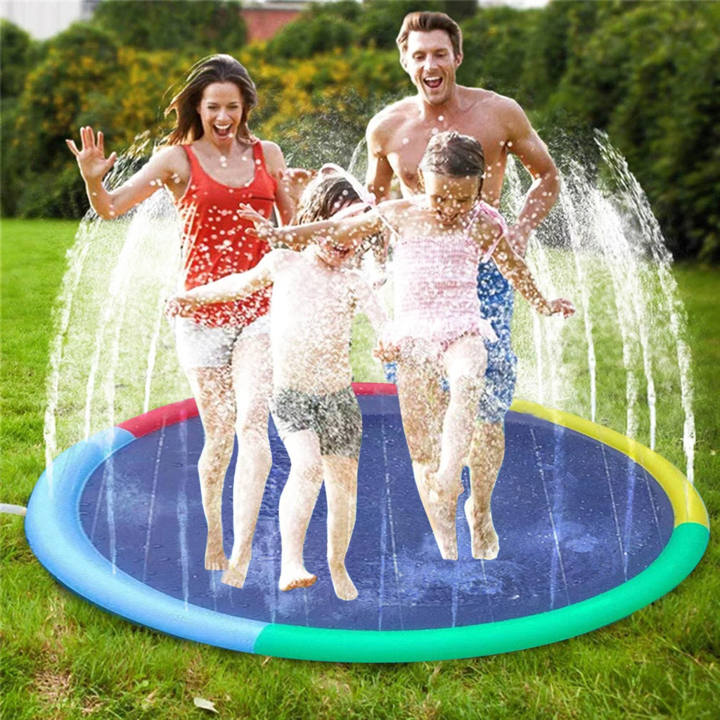 Children's Pipe Pet Mat Splashing for Mat ZiSUGP Adults Sprinkler Lace Fruit Outdoor Floats Mat Spray Two Pool 170CM