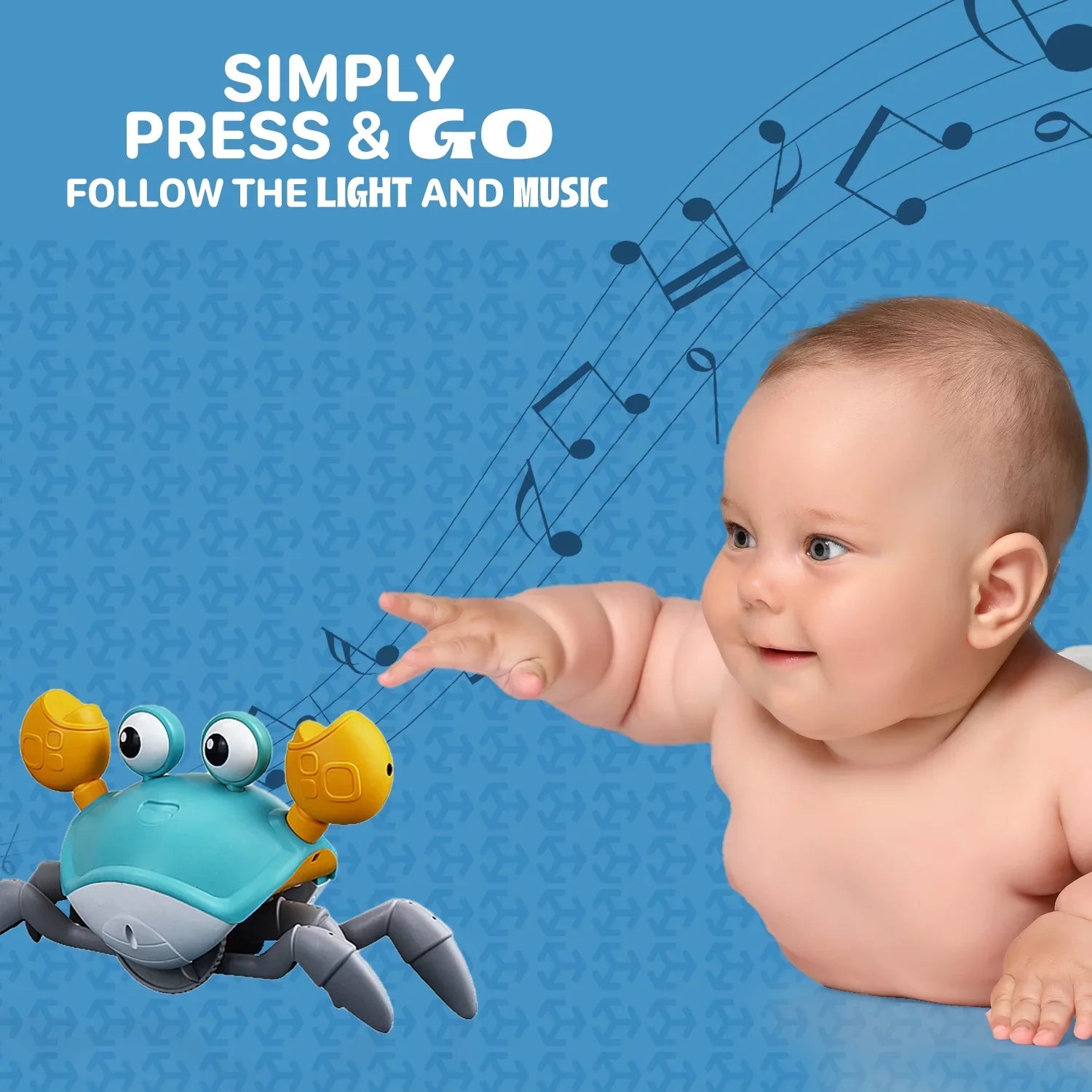 For Cute Interactive Months Crab: Music Toy Toddlers Learning Crawling Baby Kids & Gifts Development For Crawl, Infant And Walking Tummy Time 36 Toys Gift Birthday Alin