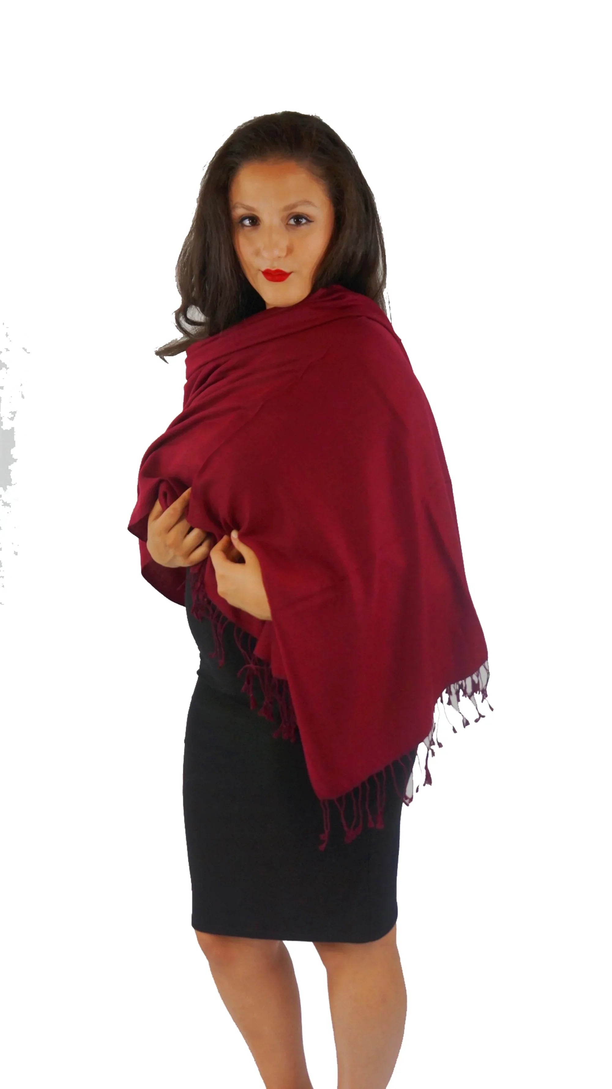Scarf/Wool/Silk (Wine) Scarf/Pashmina Shawl/Cashmere/Cashmere Scarf/Scarves/Shawl/Shawls/Stole/Wrap/Pashmina