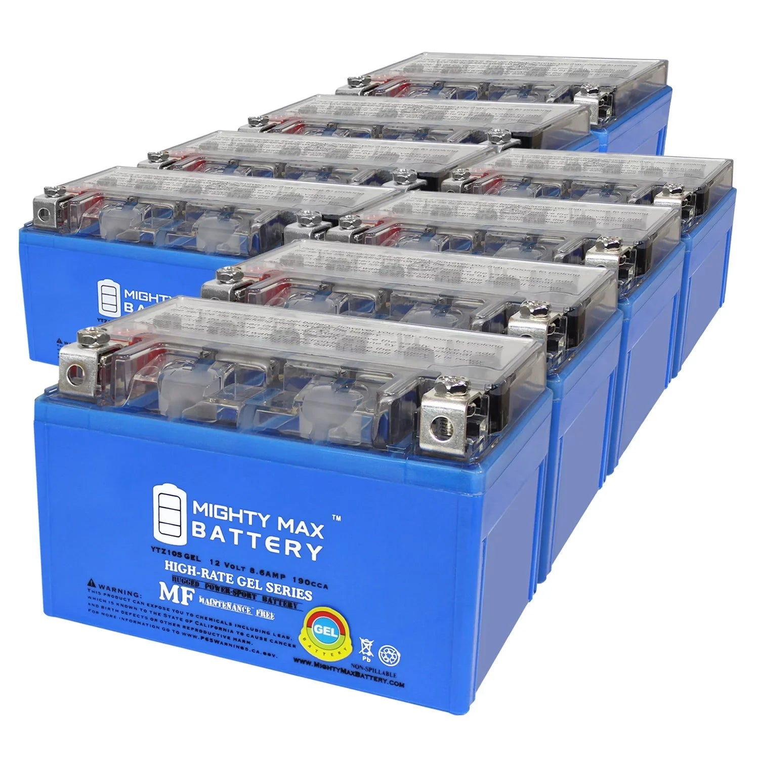 Pack Battery 8 1000 Replacement 12V Suzuki 8.6AH - 00-17 with GEL GSX-R1000 YTZ10SGEL compatible
