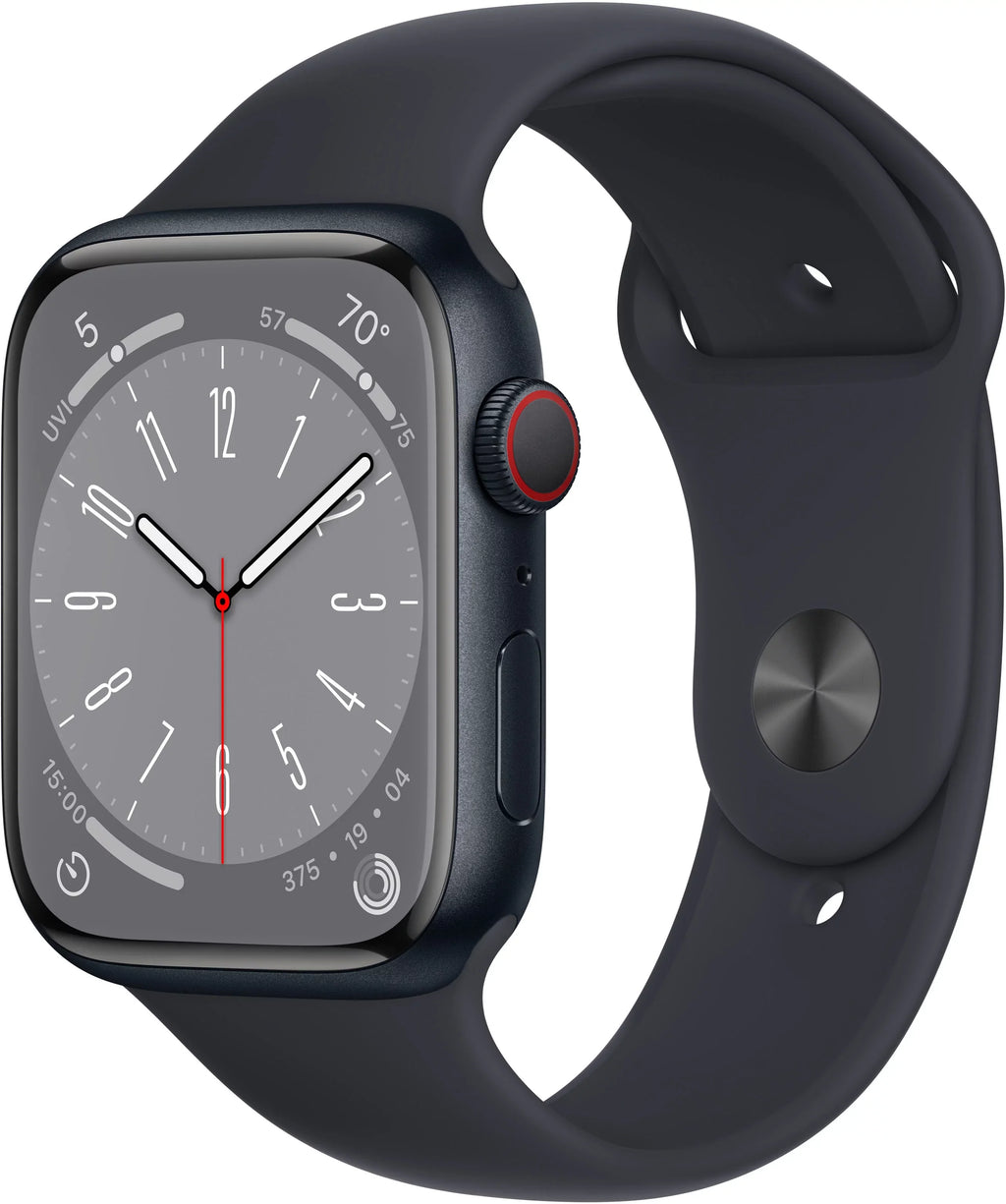 Gen Sport 45mm Midnight Series Apple 8 Midnight Cell Aluminum MNVJ3LL/A (Refurbished) Restored Band 8 Watch -