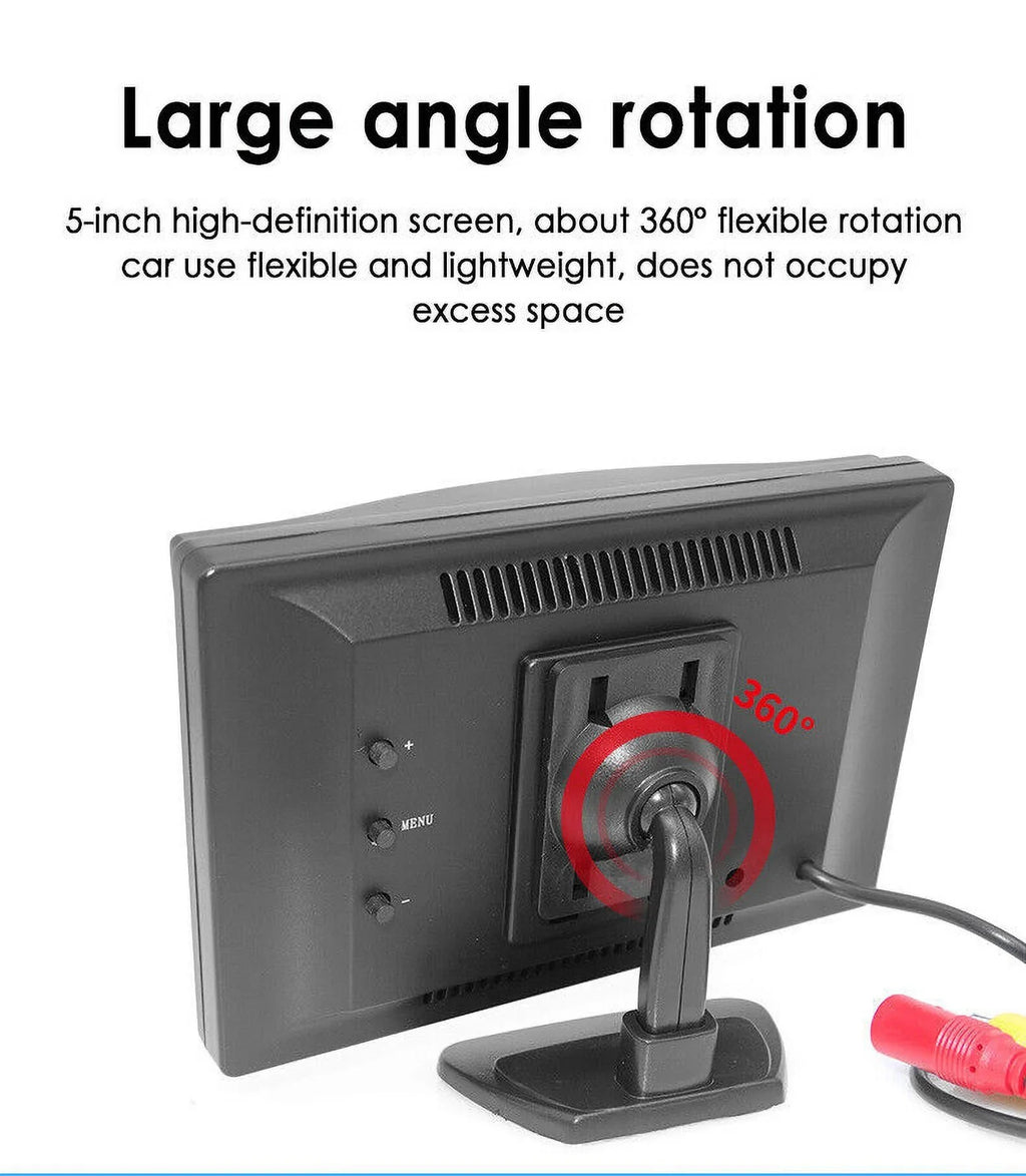Monitor Wireless Backup Kit Vision Night Rear Waterproof Camera View KingFurt Car HD 5"